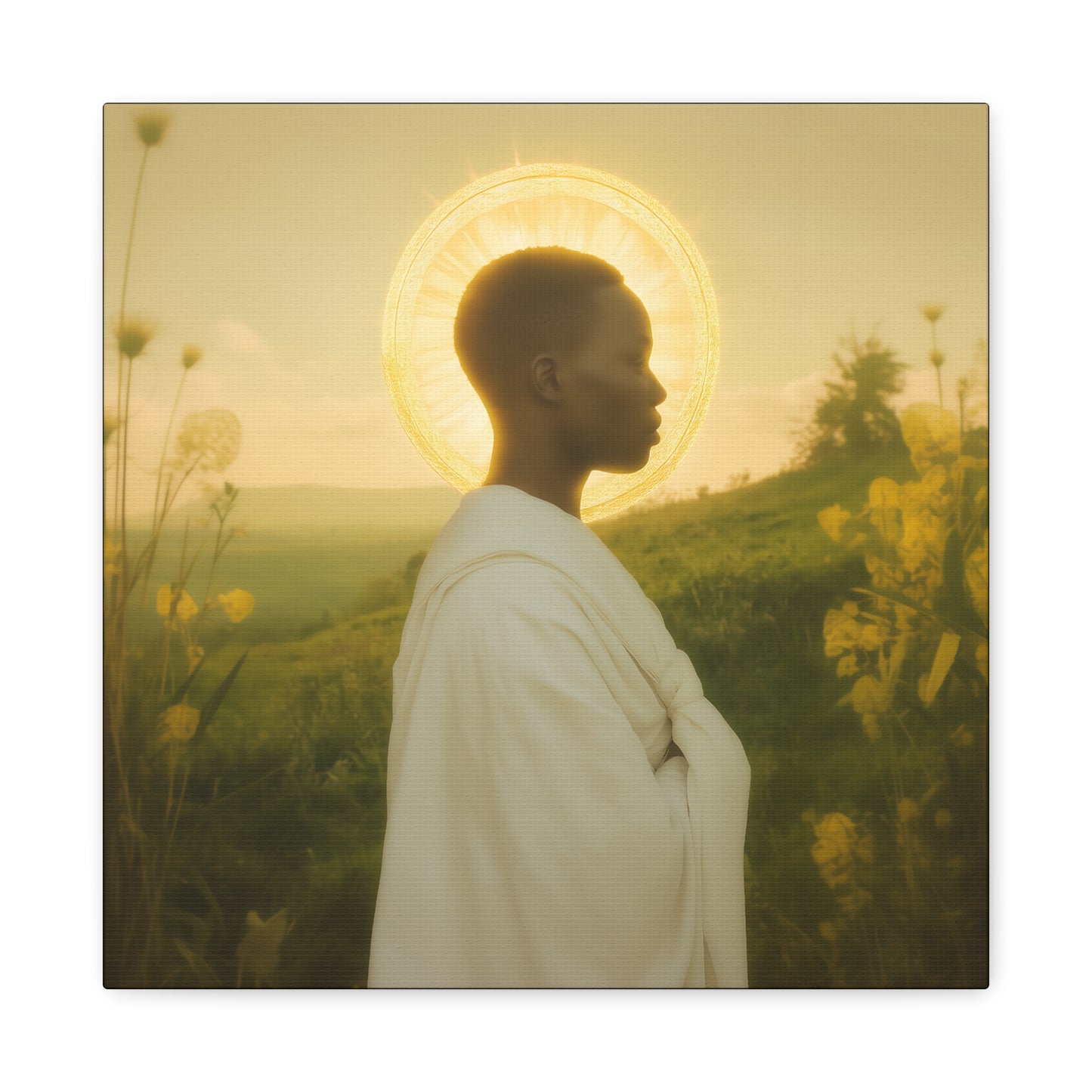 Saint Charles Lwanga -  Museum Wrapped Canvas - Sanctified Souls Print - Religious Art for your Home - Catholic Patron Saint Art