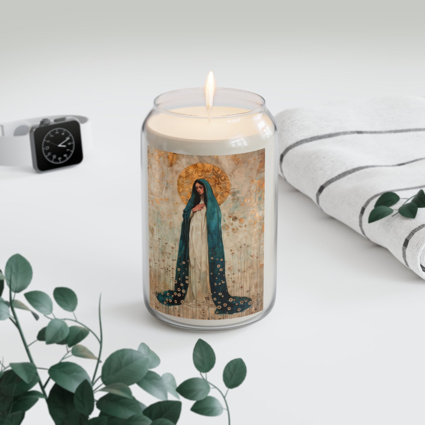 Serene Devotion - Mary's Compassionate Heart - Scented Prayer Candle, 13.75oz -  Candle - Catholic Art - prayer room Scented Candle