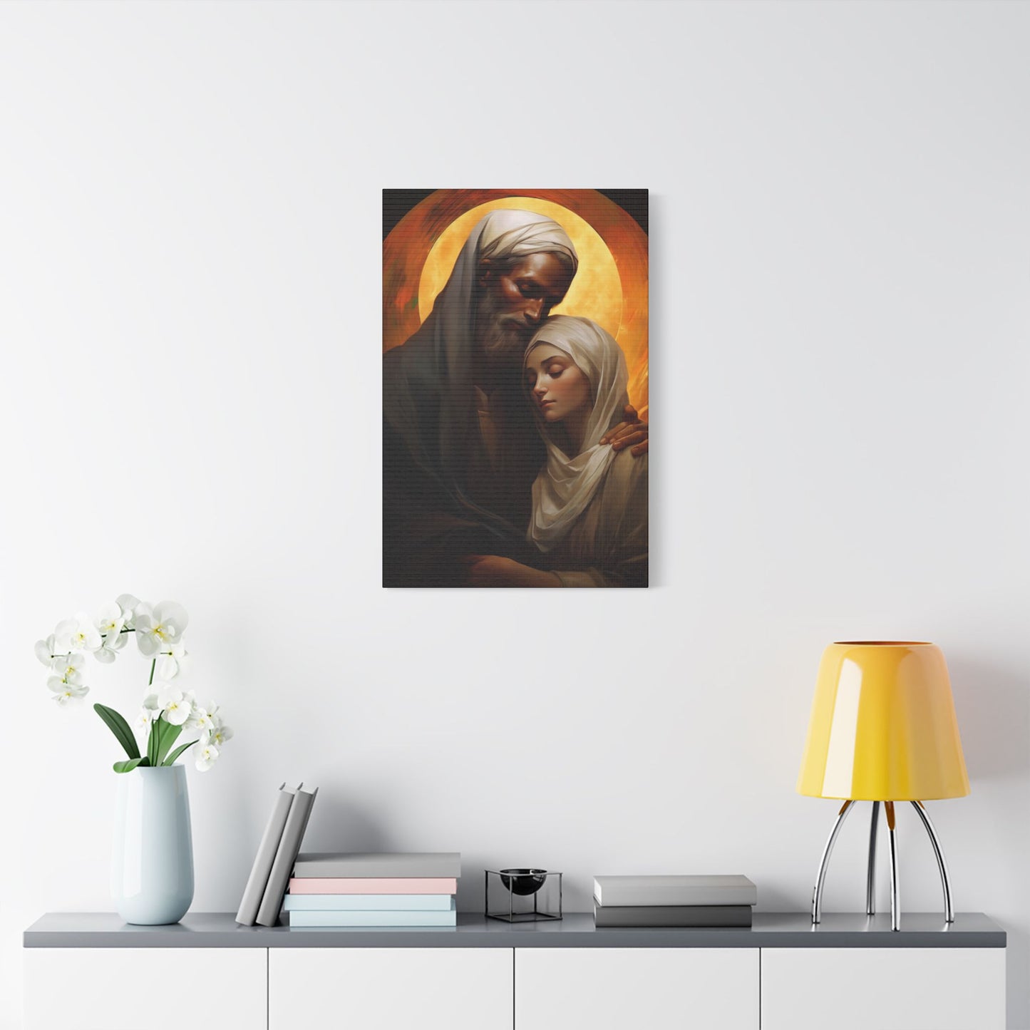 Saint Joachim and Saint Anne Canvas Print - Multiple Sizes - Catholic Home art - Museum Wrapped Canvas - Sanctified Souls Print