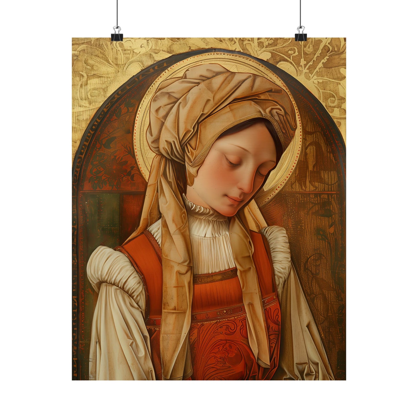 Saint Anne Line - Sanctified Souls Print - Multiple Sizes - Premium Matte Vertical Posters - Anna Line - Catholic Saint Art - Home Decor
