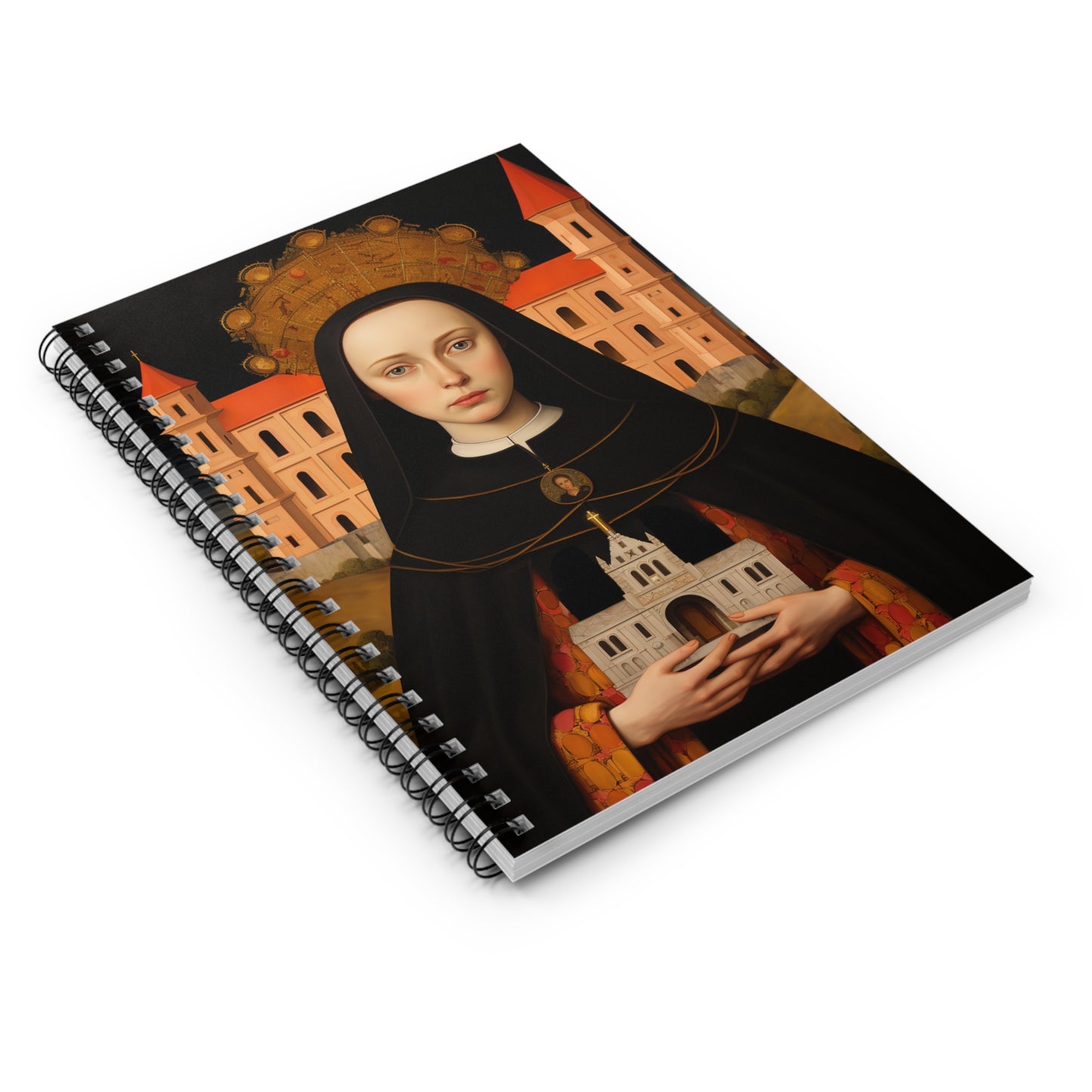 Saint Hedwig - Sanctified Souls Art - Religious Based Notebook - Spiral Notebook - Ruled Line