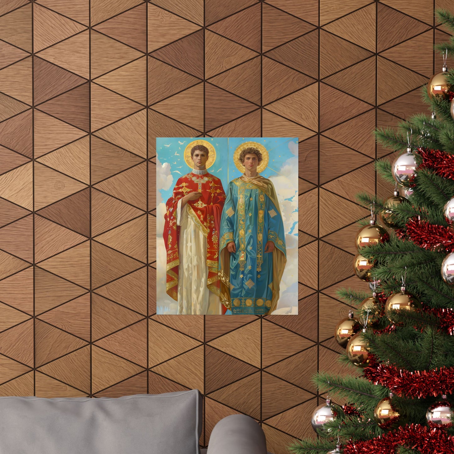 Saints Faustinus and Jovita - Sanctified Souls Print - Multiple Sizes - Premium Matte Vertical Posters - Catholic Art for the home