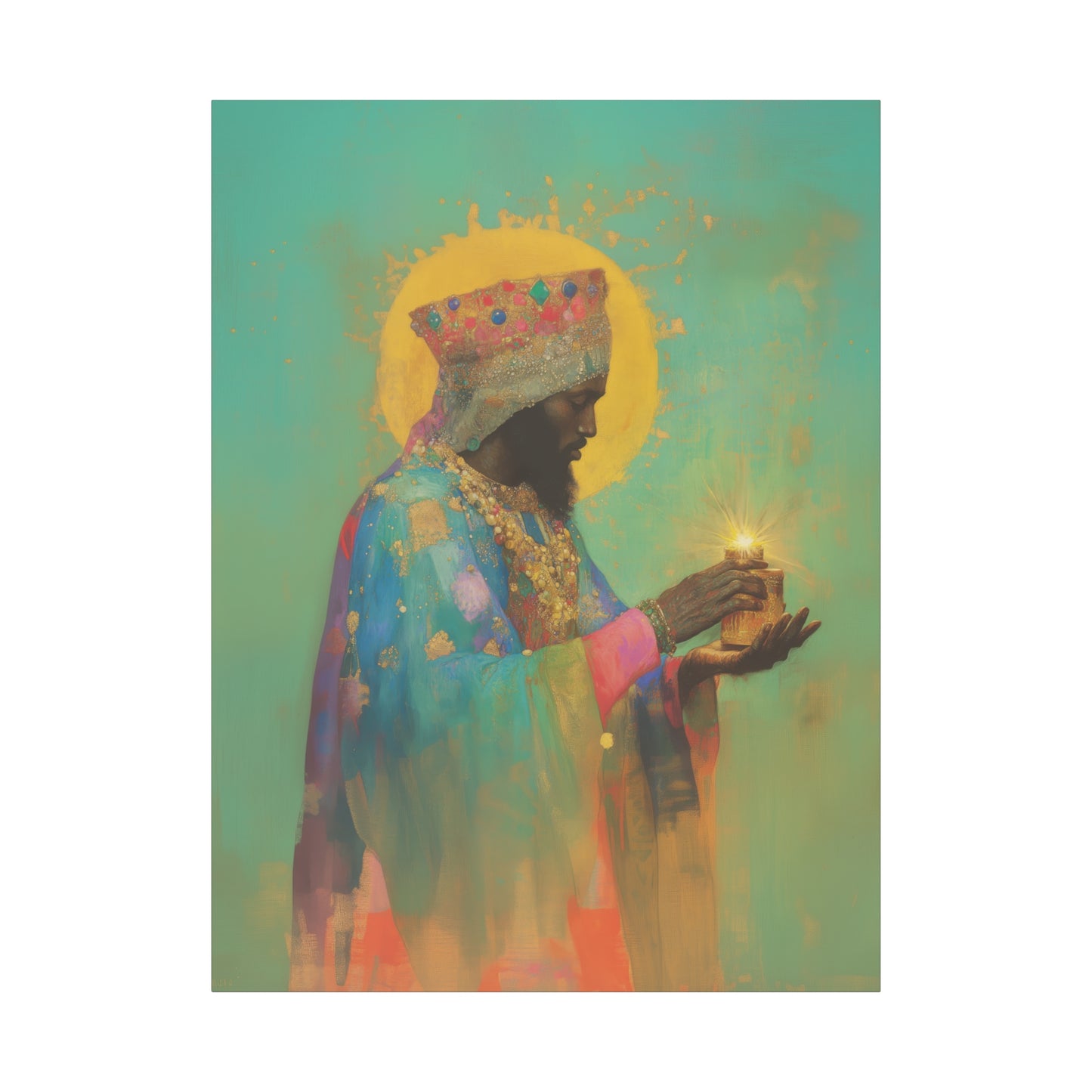 Balthazar and the Gift of Foretold Sorrow - 3 Wise Men - Gallery Wrapped Canvas - Print - Religious Art for your Home - Catholic