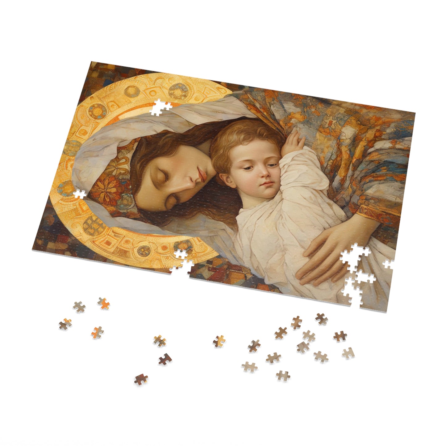 Cradle of Grace - Madonna and the Newborn Christ - Puzzle and Keepsake Tin - Jigsaw Puzzle (30, 110, 252, 500,1000-Piece) - Religious Puzzle
