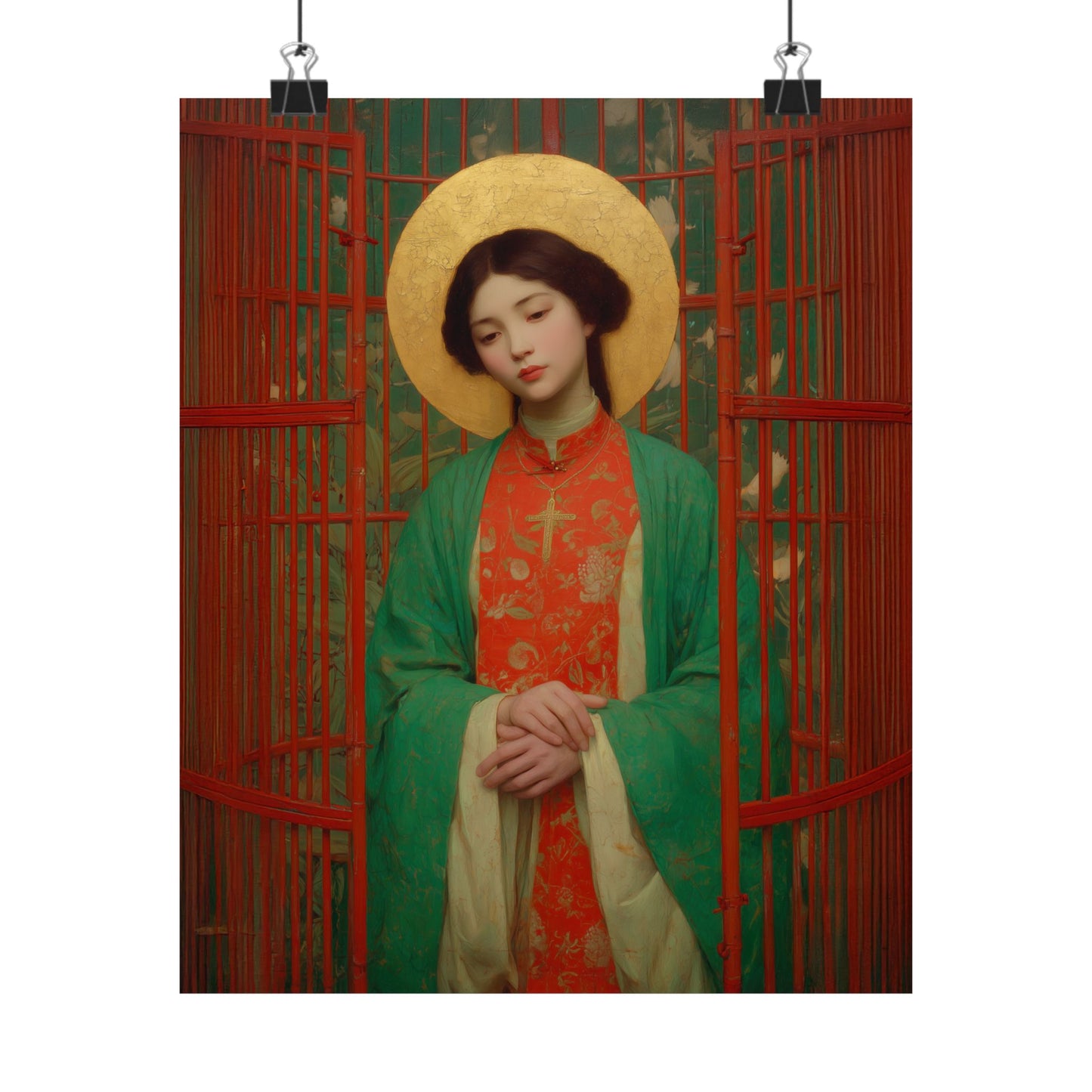 Saint Agnes Tsao Kou Ying  - Sanctified Souls Print - Multiple Sizes - Premium Posters - Catholic Art - Christian Home Decor Artwork