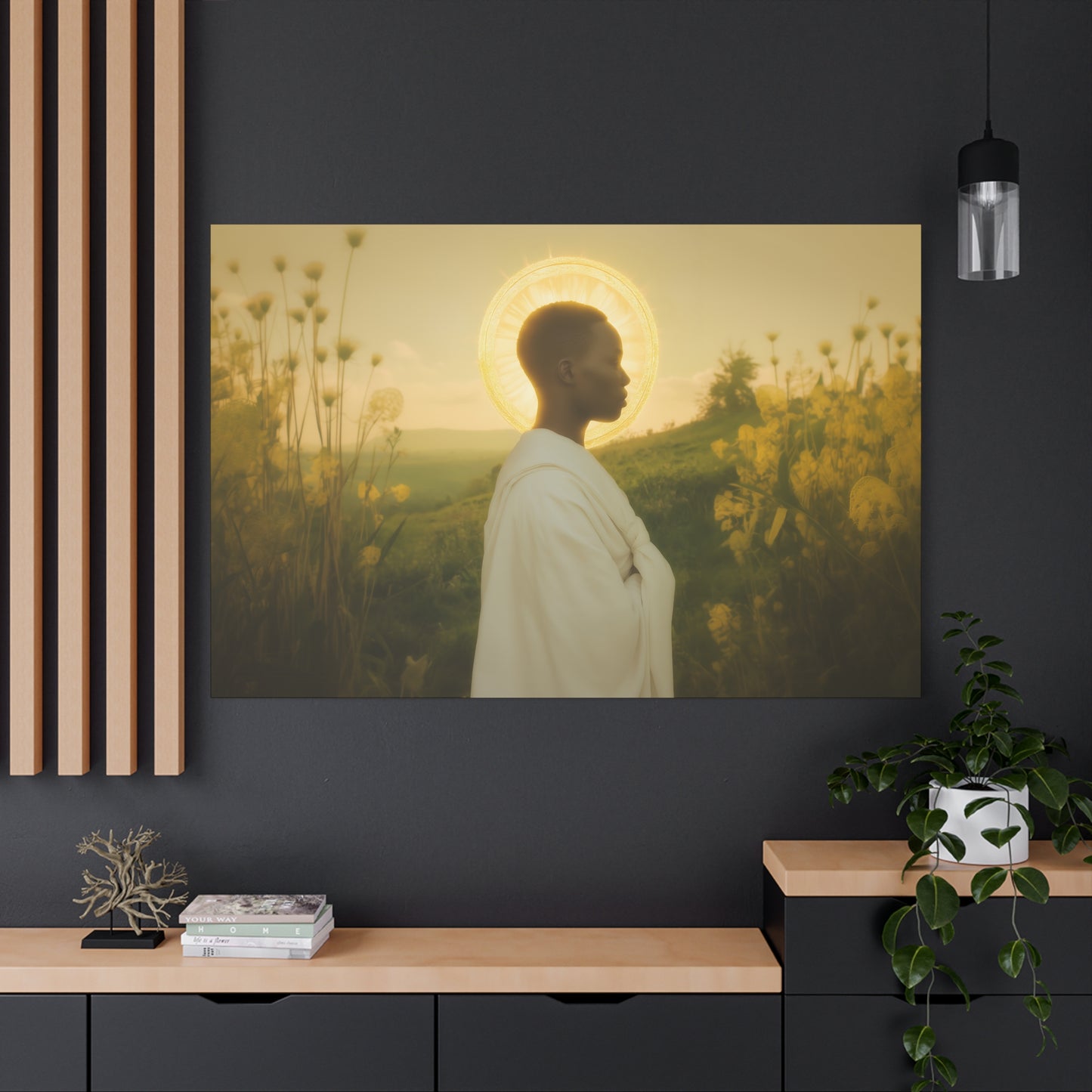 Saint Charles Lwanga -  Museum Wrapped Canvas - Sanctified Souls Print - Religious Art for your Home - Catholic Patron Saint Art