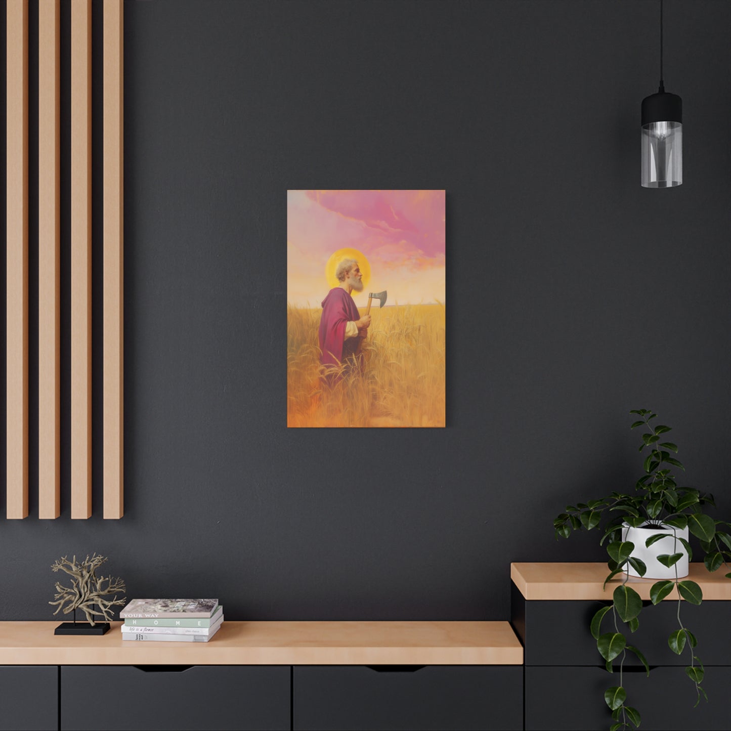 Saint Matthias -  Museum Wrapped Canvas - Sanctified Souls Print - Religious Art for your Home - Catholic Patron Saint Art