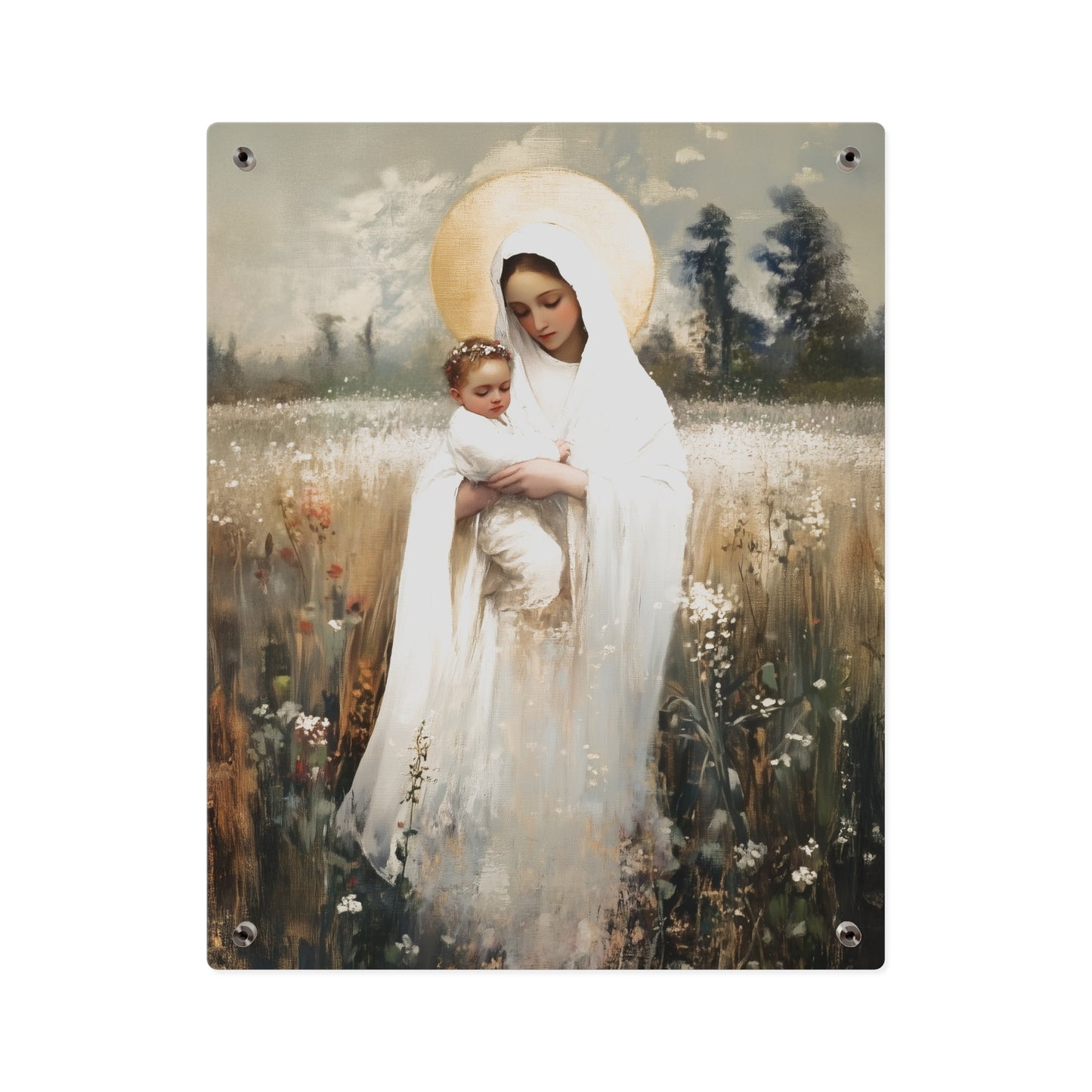 Our Lady of the Prairie Wall Art Panel - Ready to Hang Acrylic Print - Catholic Saint Art - Patron Saint Print