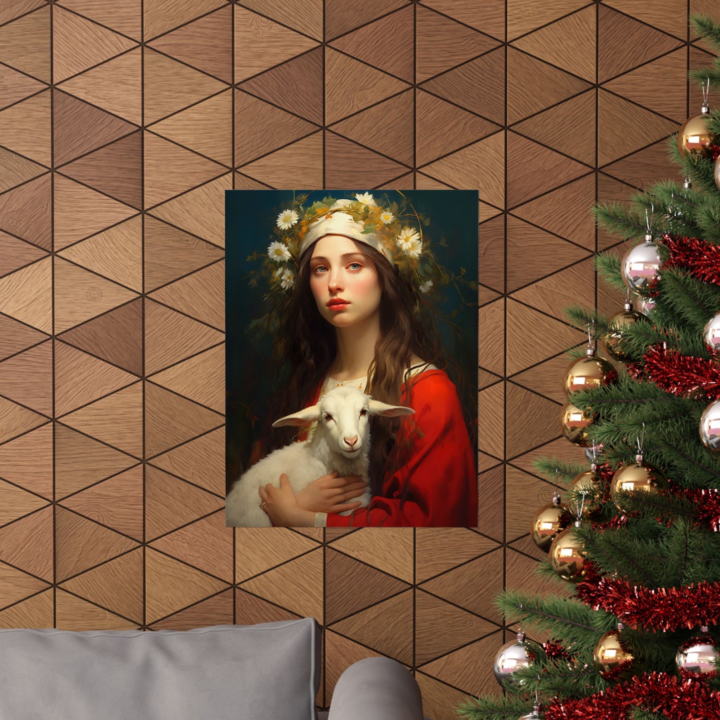 Saint Agnes of Rome Print - Sanctified Souls Print - Multiple Sizes - Premium Matte Vertical Posters
