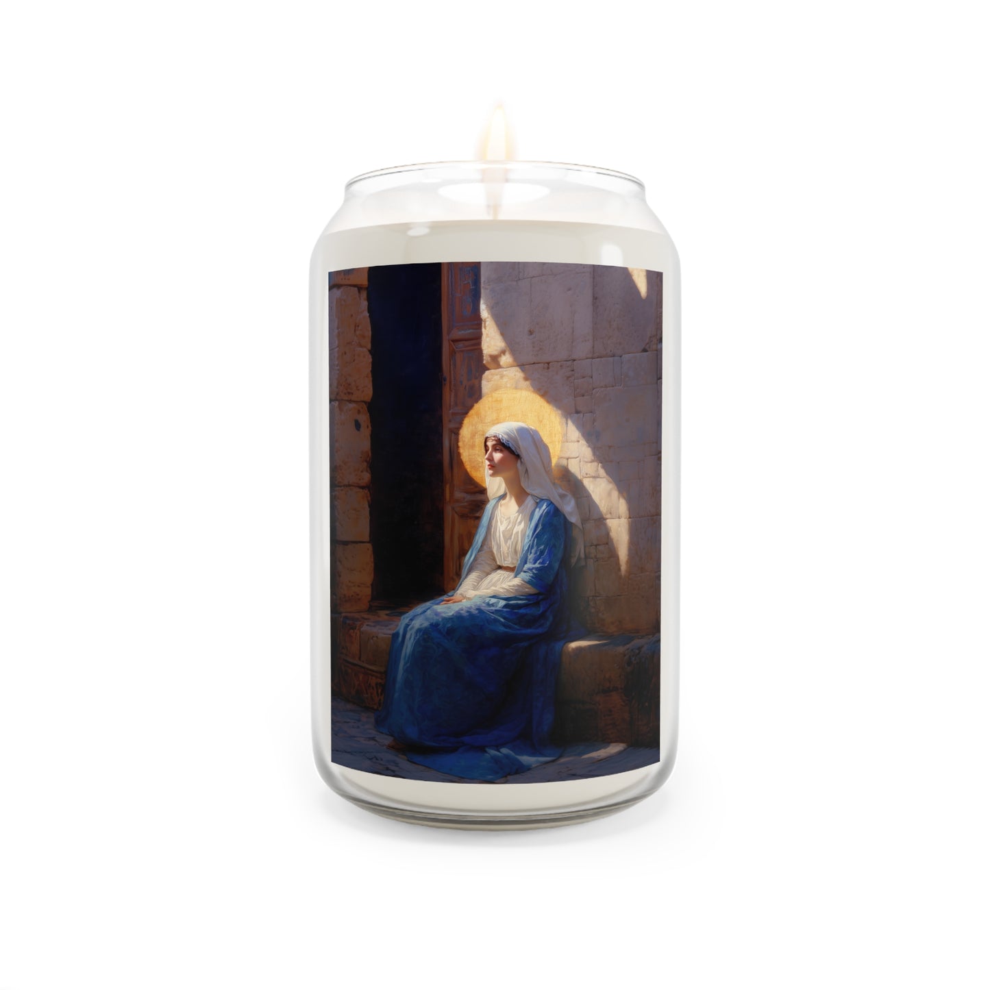 The Quiet Fiat That Split the Darkness, Mary's Yes - Scented Prayer Candle, 13.75oz - Tall Size - Religious Prayer Candle - Catholic Saint