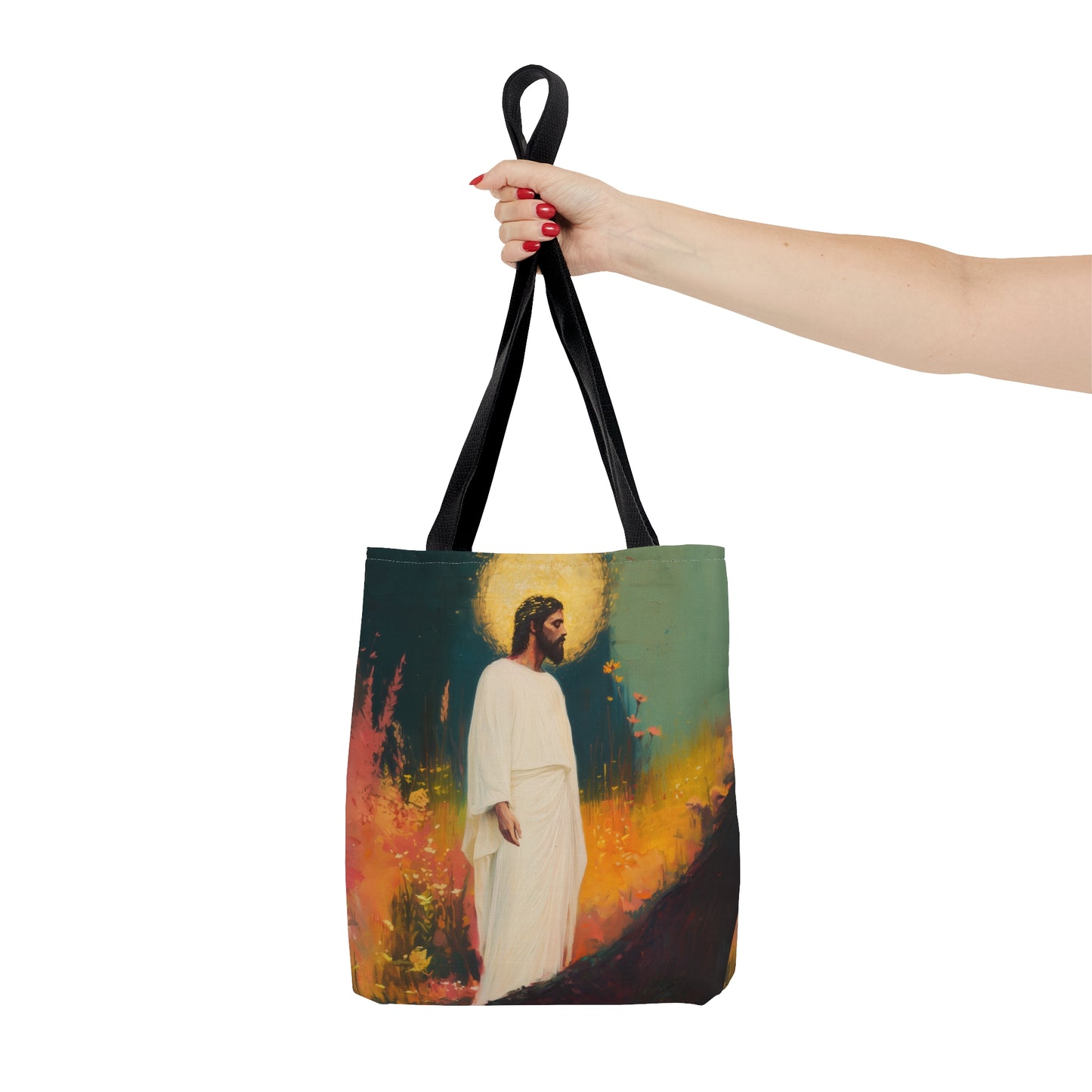 Christus Resurrexit (Christ Is Risen) Tote Bag - Large Medium Small Faith Art Bag - Catholic Faith Purse - Double Sided
