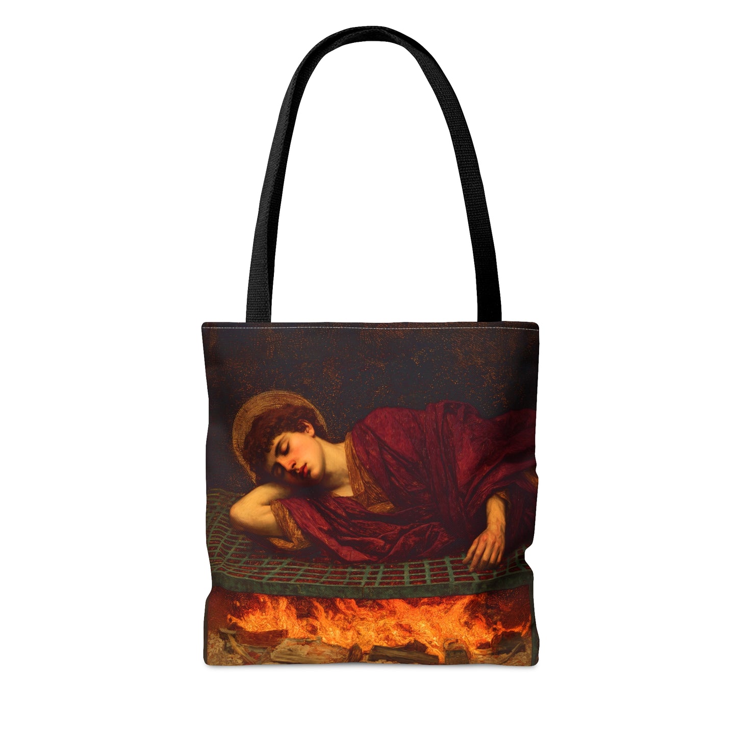 Saint Lawrence - Tote Bag - Large Medium Small Faith Art Bag - Bible Study Faith Purse - Double Sided
