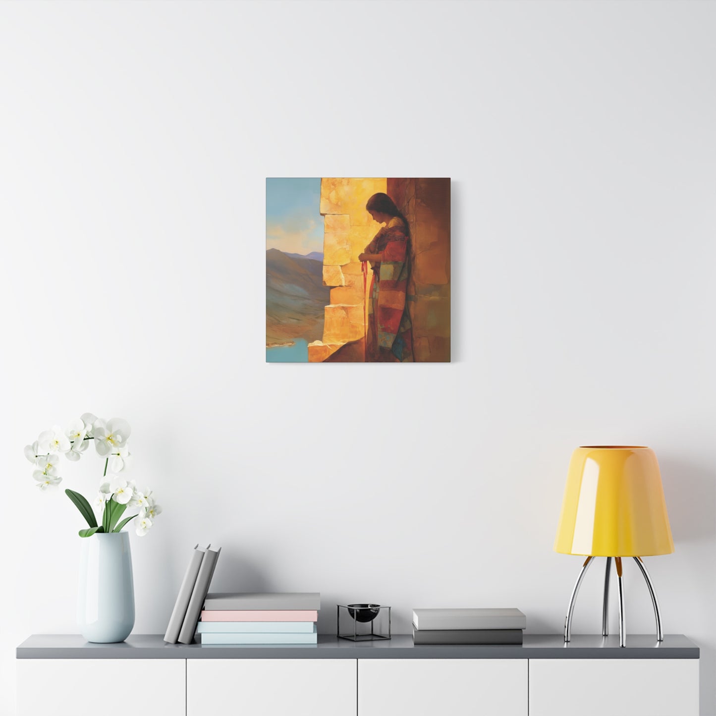 A Thread Through the Line of Christ - Rahab Museum Wrapped Canvas - Sanctified Souls Print -Based on Klimt's The Kiss