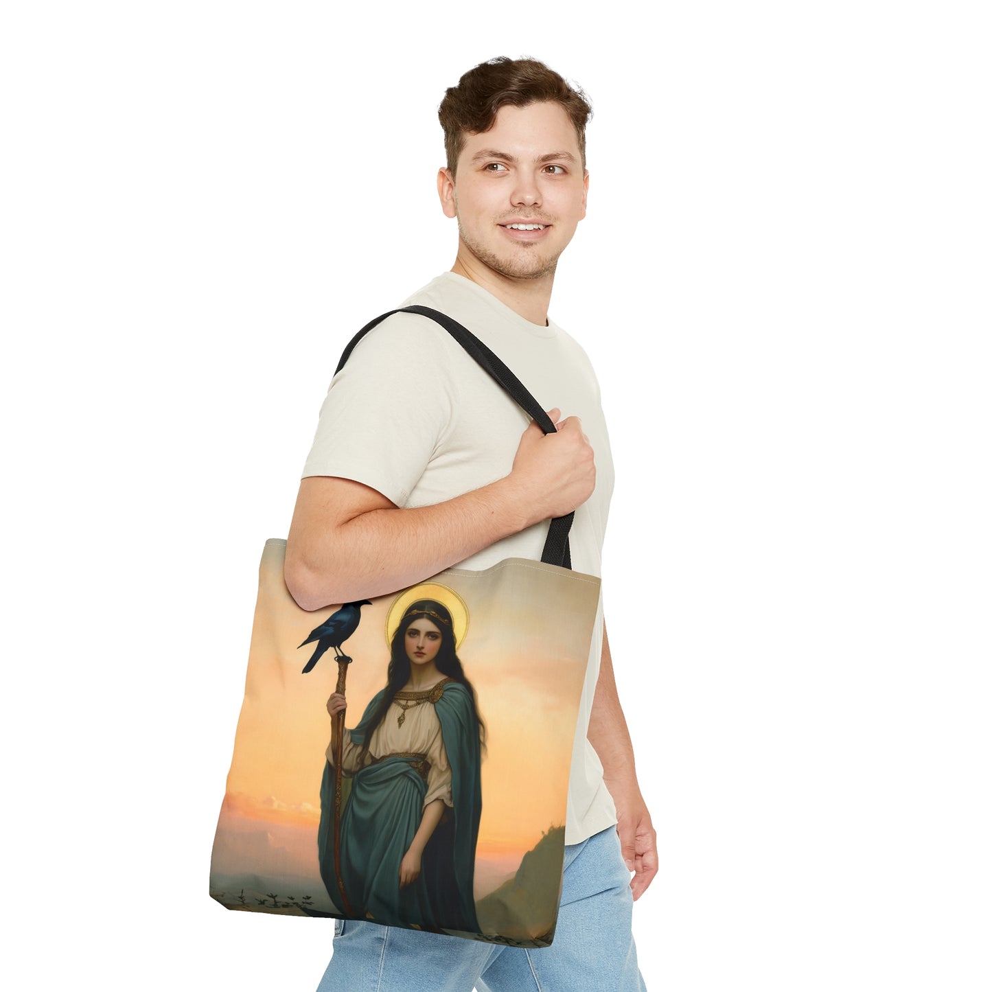 Saint Oda Tote Bag - Large Medium Small Faith Art Bag - Catholic Faith Purse - Religious - Prayer Bag - Devotional Purse