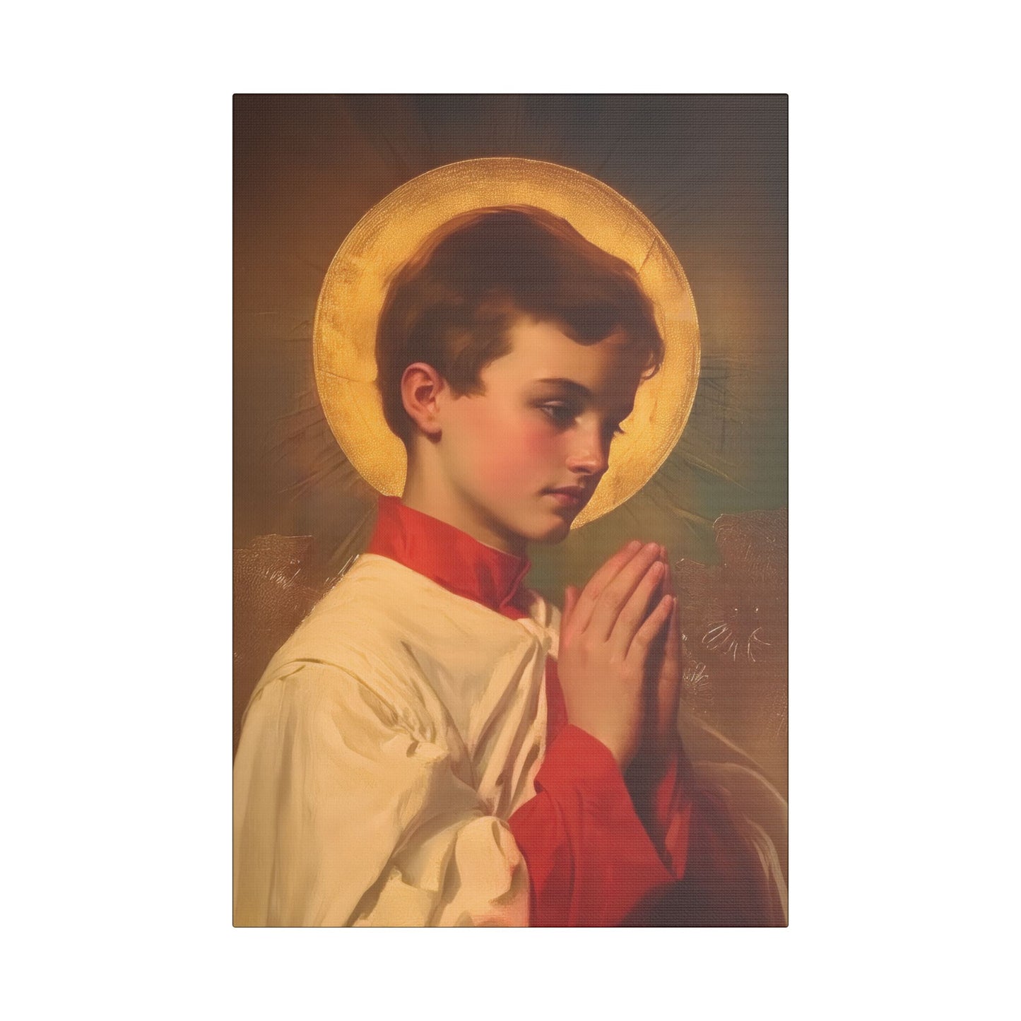 Saint Dominic Savio - Museum Wrapped Canvas - Print - Religious Art for your Home - Christian print - Prayer Room Art - Catholic