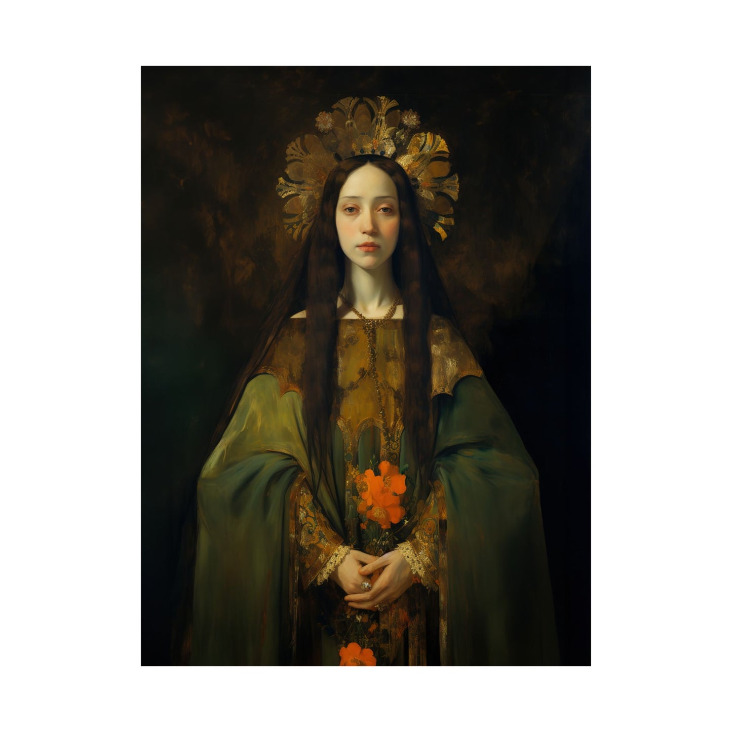 Saint Elizabeth of Portugal - Sanctified Souls Print - Multiple Sizes - Premium Matte Vertical Posters