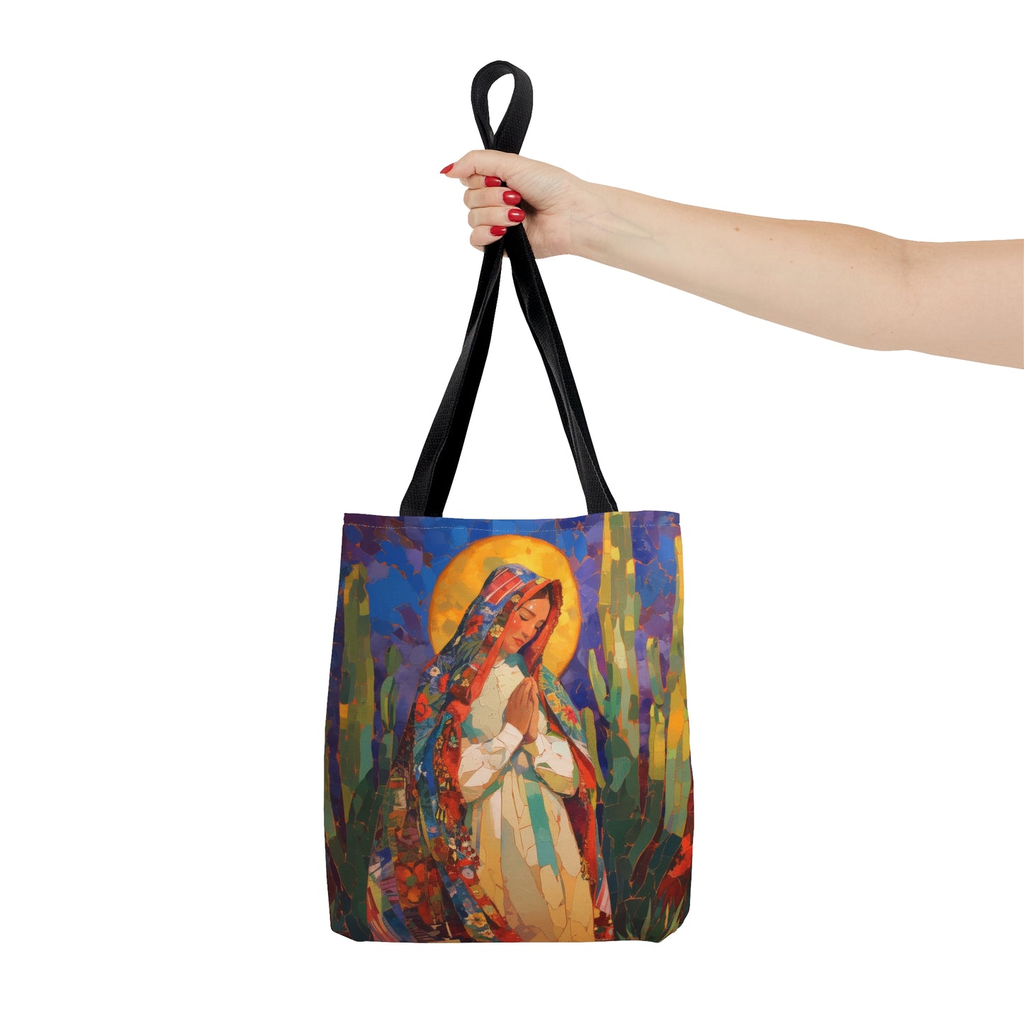 Radiant Light of Our Lady of Guadalupe Tote Bag - Large Medium Small Faith Art Bag - Catholic Faith Purse - Religious Carry All
