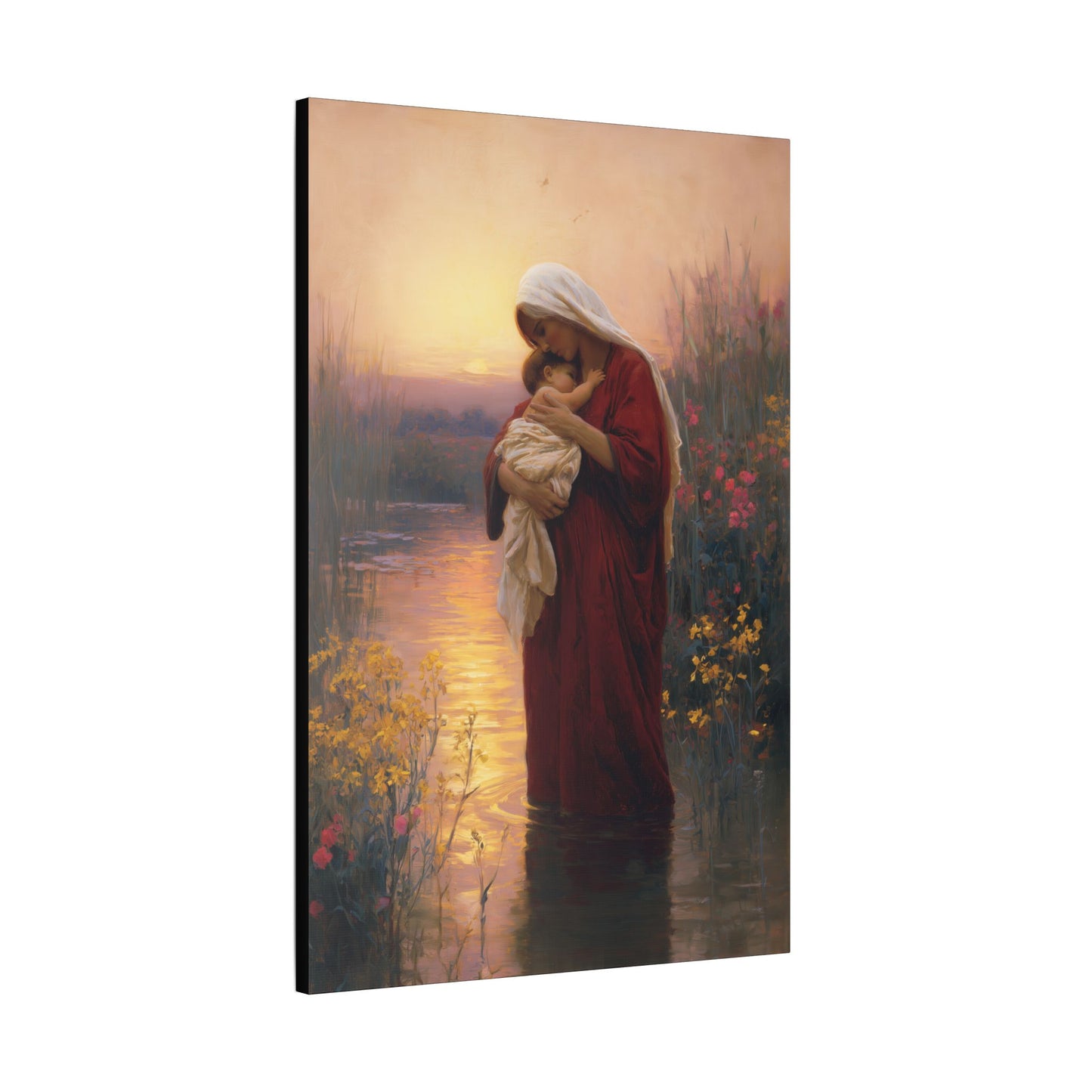 Saint Elizabeth, Mother to John the Baptist -  Museum Wrapped Canvas Print - Multiple Sizes - Catholic Home art Matte Canvas