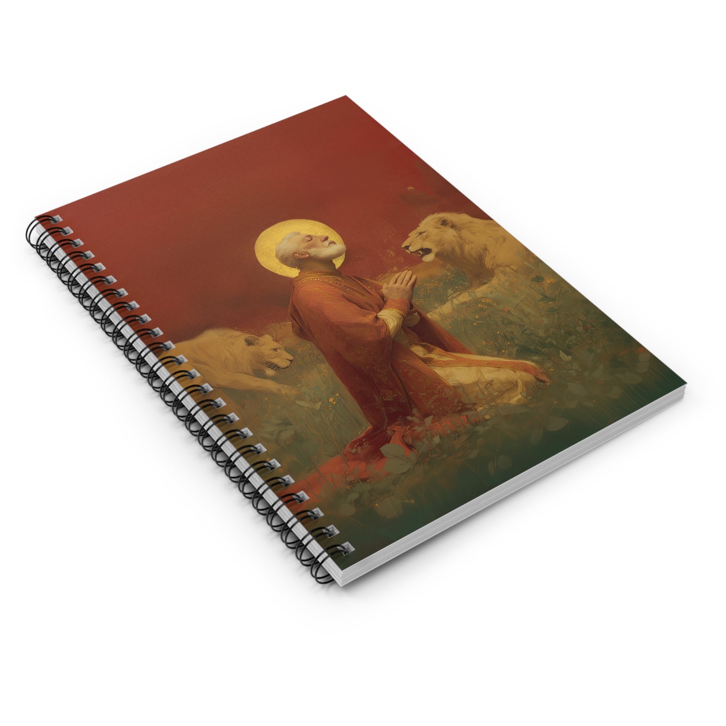 Saint Ignatius of Antioch - Sanctified Souls Art - Religious Based Notebook - Spiral Notebook - Prayer journal