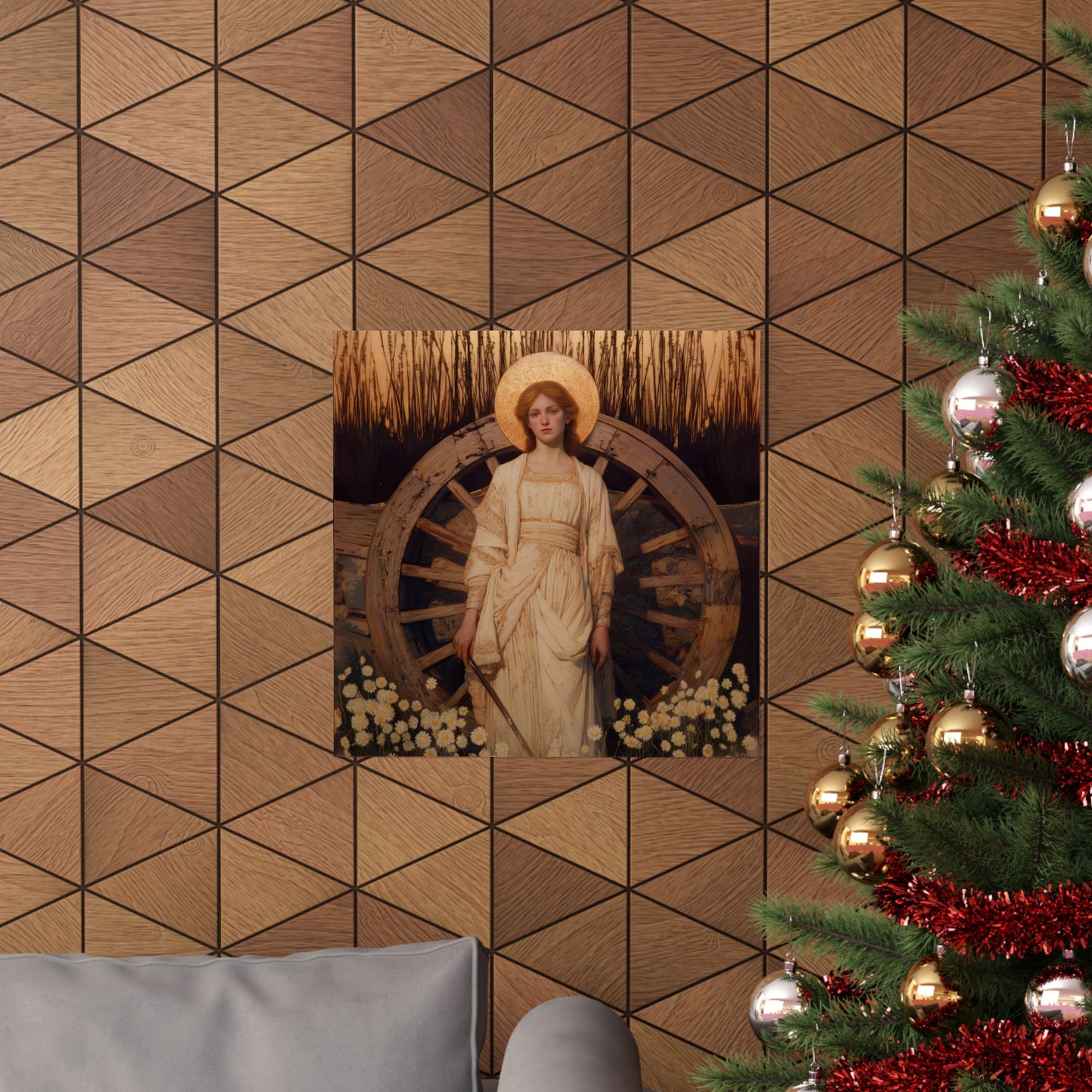 Saint Catherine of Alexandria - Sanctified Souls Print - Multiple Sizes - Premium Posters - Catholic Art - Christian Home Decor Artwork