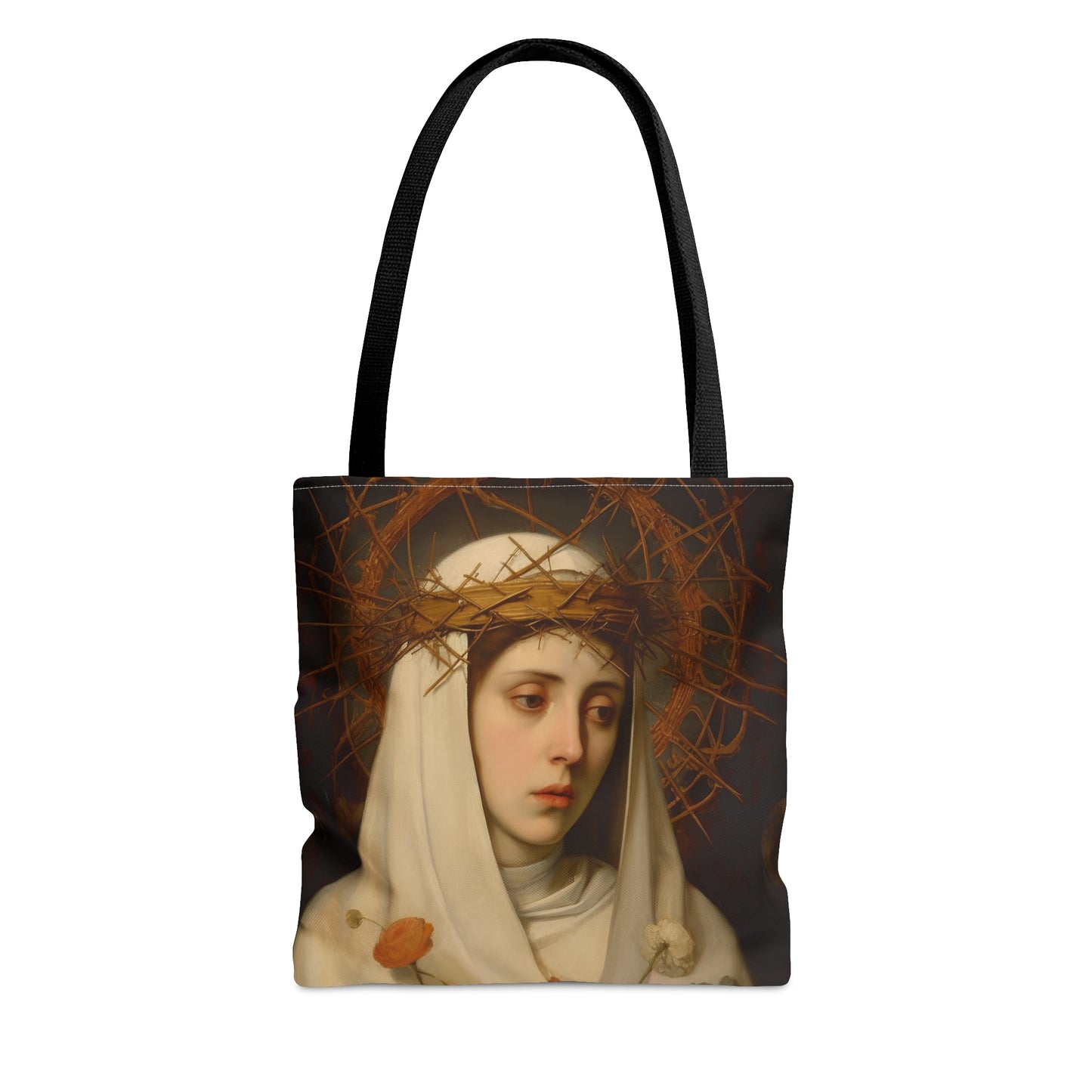 Saint Catherine of Siena Tote Bag - Large Medium Small Faith Art Bag -  Catholic Saint Purse - Carry All Bag - Religious Art Gift