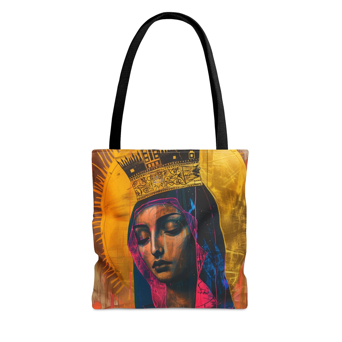 Mother Mary - Queen of the Universe  Tote Bag - Large Medium Small Faith Art Bag - Catholic Faith Purse - Religious Carry All
