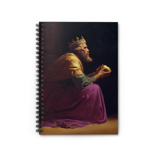 Melchior and the Gift Fit for a King - 3 Wise Men - Journal - Sanctified Souls Art - Religious Based Notebook - Spiral Notebook