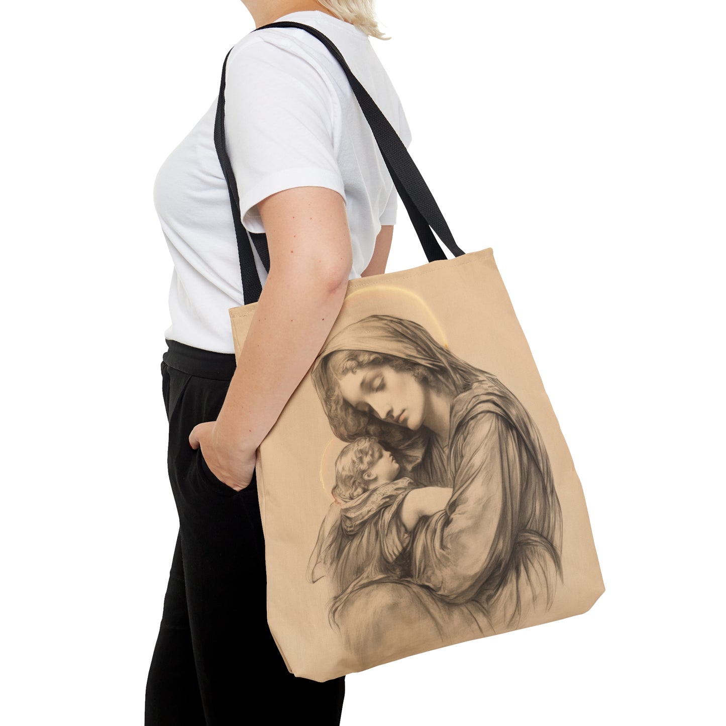 Grace Unveiled - The Nativity of the Virgin Mary Tote Bag - Large Medium Small Faith Art Bag - Catholic Faith Purse - Religious - Bible Bag