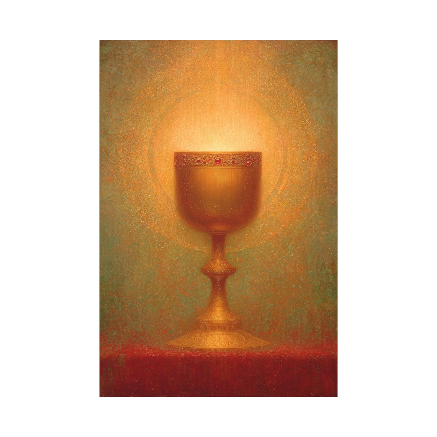 Chalice of the Lamb, Light of the World - The Holy Grail - Gallery Wrapped Canvas - Print - Religious Art for your Home - Catholic Art