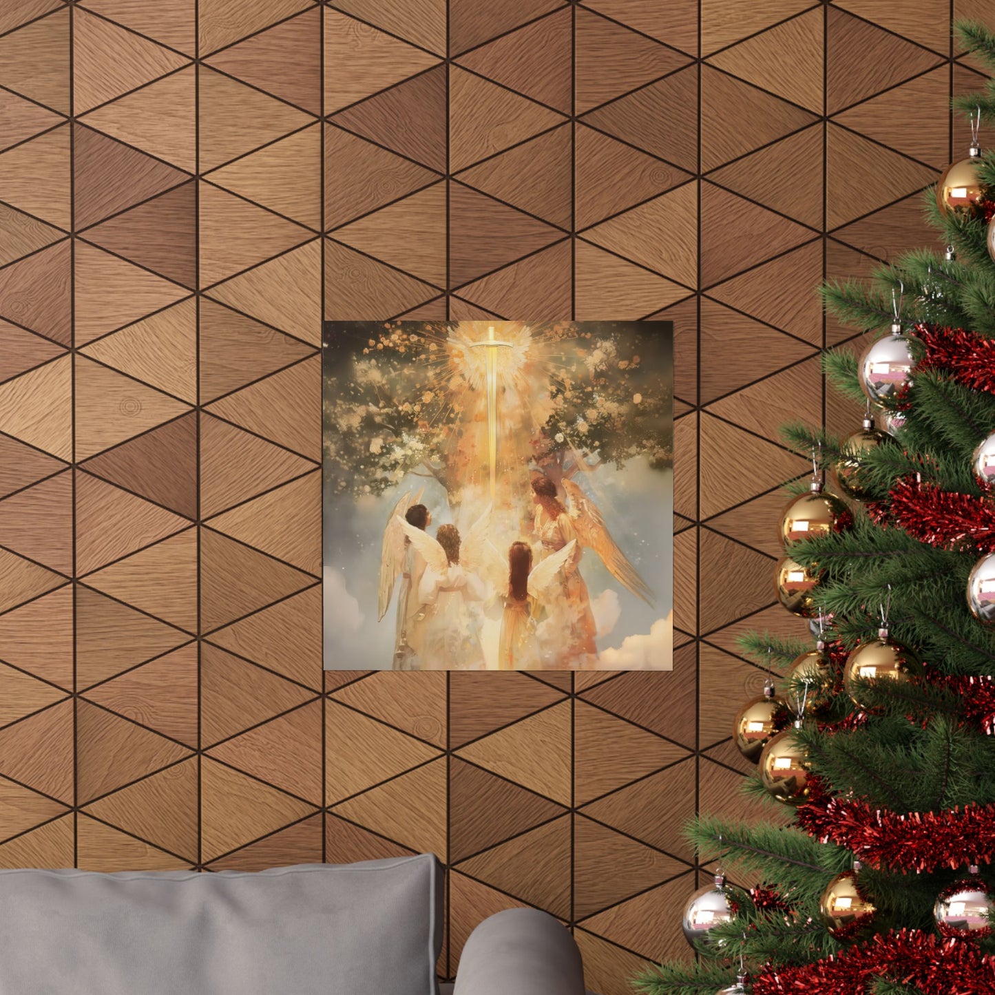 The Watchers of the First Dawn - Guardians of Eden - Sanctified Souls Print - Multiple Sizes - Premium Matte Vertical Posters