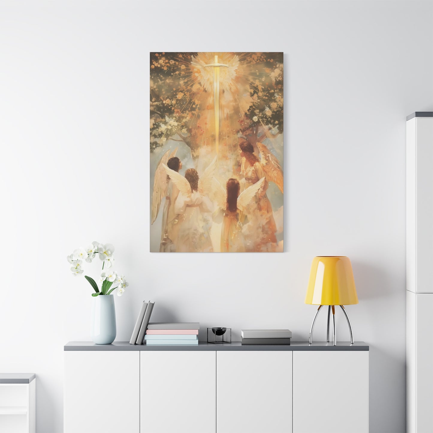 The Watchers of the First Dawn - Guardians of Eden - Gallery Wrapped Canvas - Print - Religious Art for your Home - Catholic Art