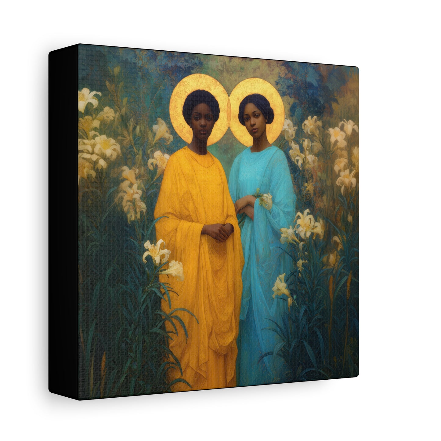 Saint Perpetua and Saint Felicity -  Museum Wrapped Canvas - Sanctified Souls Print - Religious Art for your Home - Catholic Saint Art