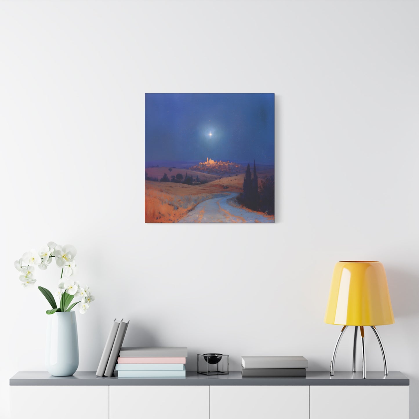 Bethlehem Wrapped in the Light of His Coming - Gallery Wrapped Canvas - Print - Religious Art for your Home - Catholic