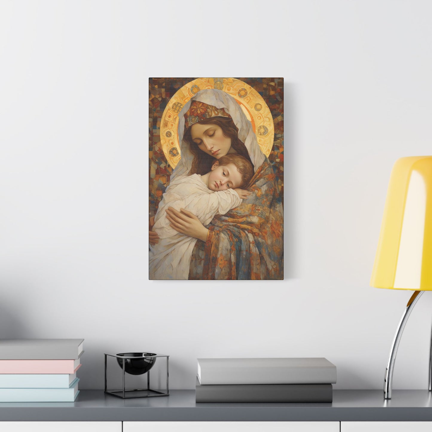 Cradle of Grace - Madonna and Christ Child - Museum Wrapped Canvas - Sanctified Souls Print - Religious Art for your Home - The Virgin Mary