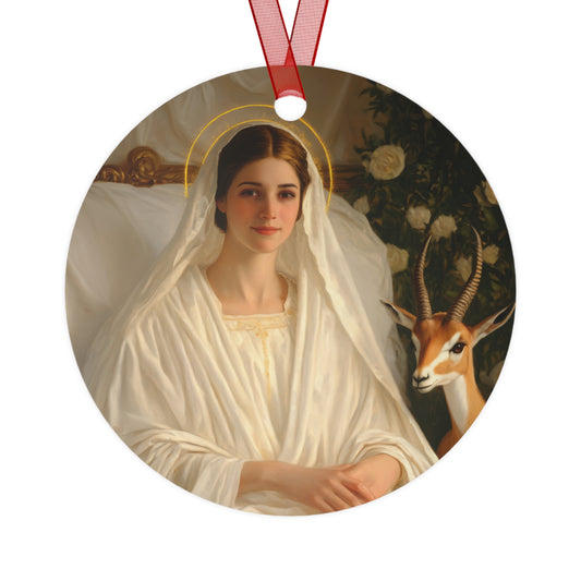 Saint Tabitha Metal Ornament - Religious Holiday Christmas Keepsake - Religious Catholic Tree Ornament - Christmas Gift