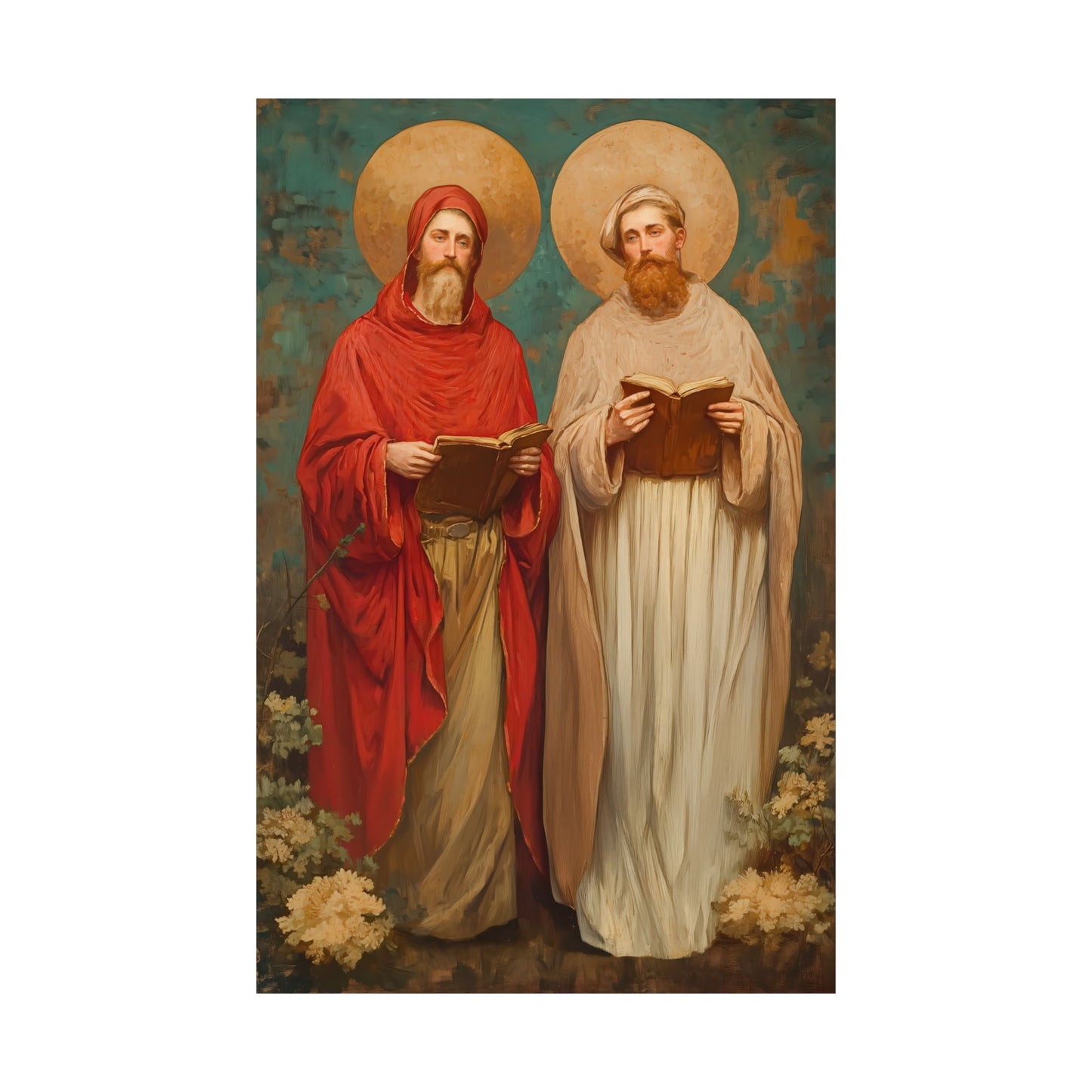 Saints Cosmas and Damian -  Catholic Art - Multiple Sizes - Premium Posters - Catholic Art - Christian Home - Brother Martyr Art - Christian