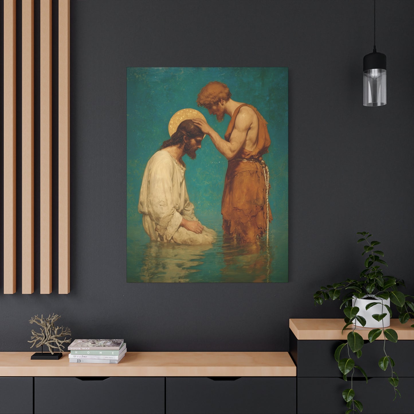 Saint John the Baptist, The Prophet and the Promise - Museum Wrapped Canvas - Print - Religious Art for your Home - Christian print