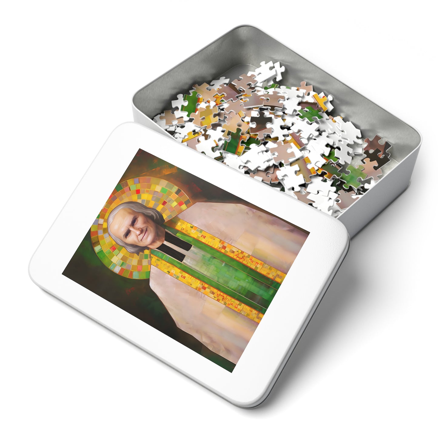 Saint John Vianney - Puzzle and Keepsake Tin - Religious Jigsaw Puzzle (30, 110, 252, 500,1000-Piece) - Religious Puzzle