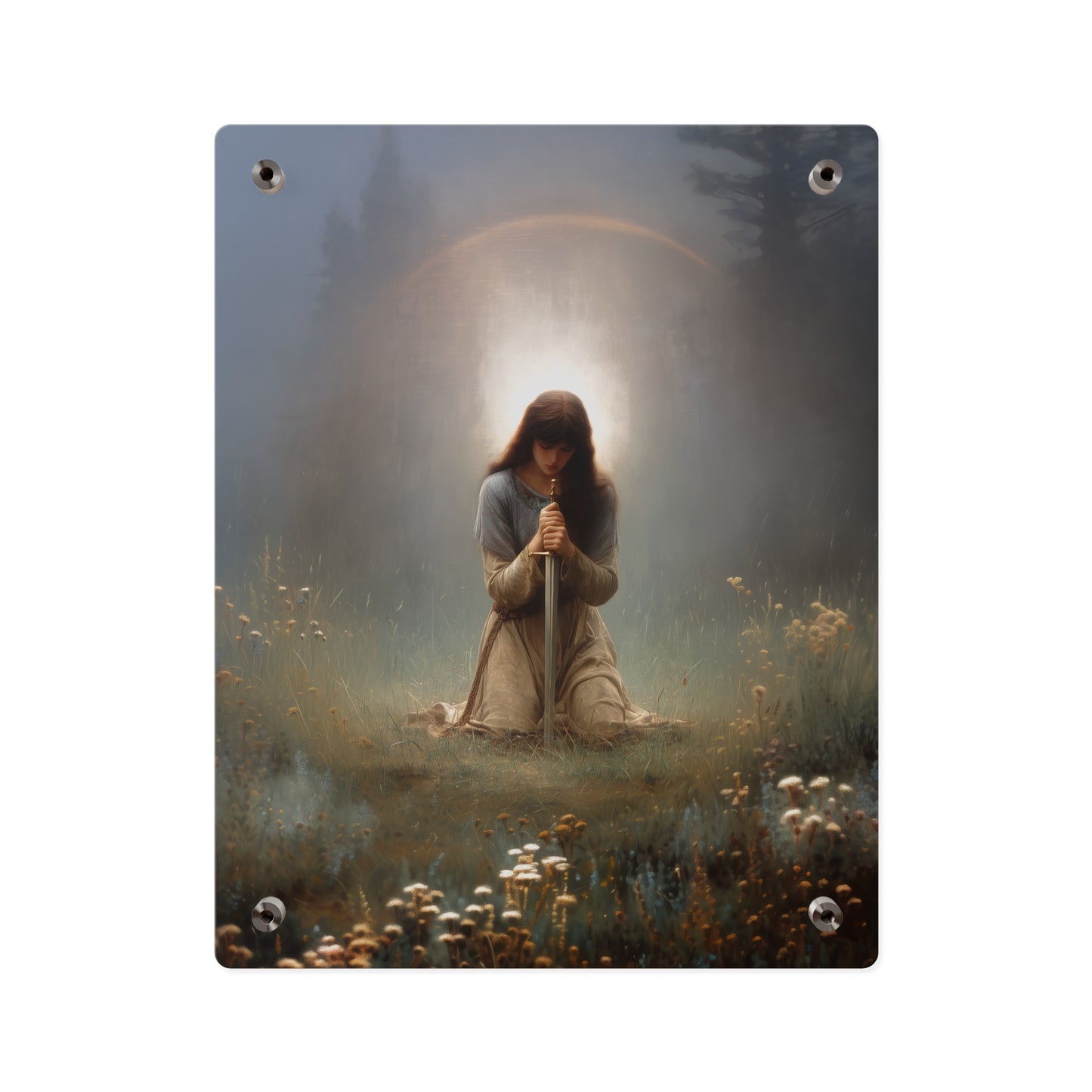 Saint Joan of Arc Wall Art Panel - Ready to Hang Acrylic Print - Catholic Saint Art - Patron Saint Print - No Frame needed
