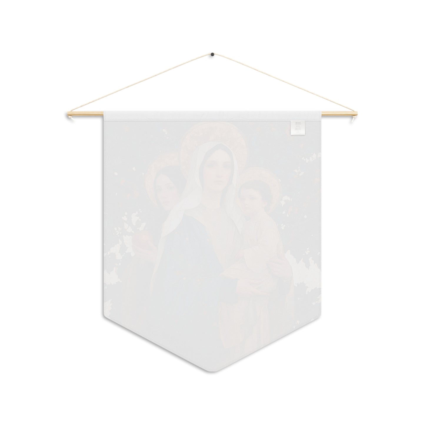 New Eve / Mary, The New Eve - Mother Mary Title - Marian Art - Pennant / Banner / Hanging - Catholic - Large - 18" x 21"