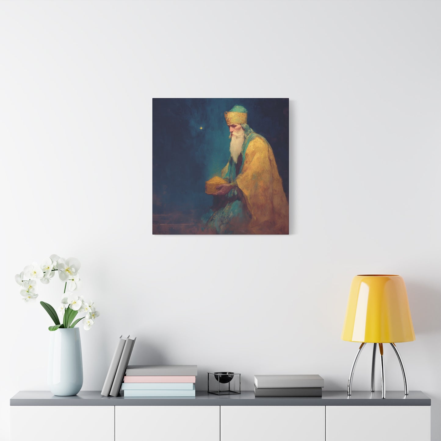 Caspar and the Offering of Worship - 3 Wise Men - Gallery Wrapped Canvas - Print - Religious Art for your Home - Catholic
