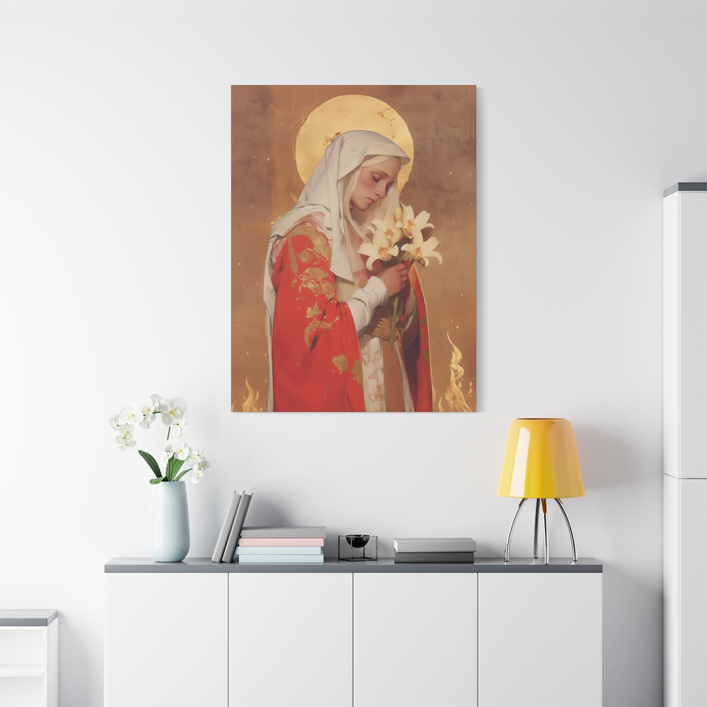 Saint Faith of Agen - Gallery Wrapped Canvas - Print - Religious Art for your Home - Catholic Art