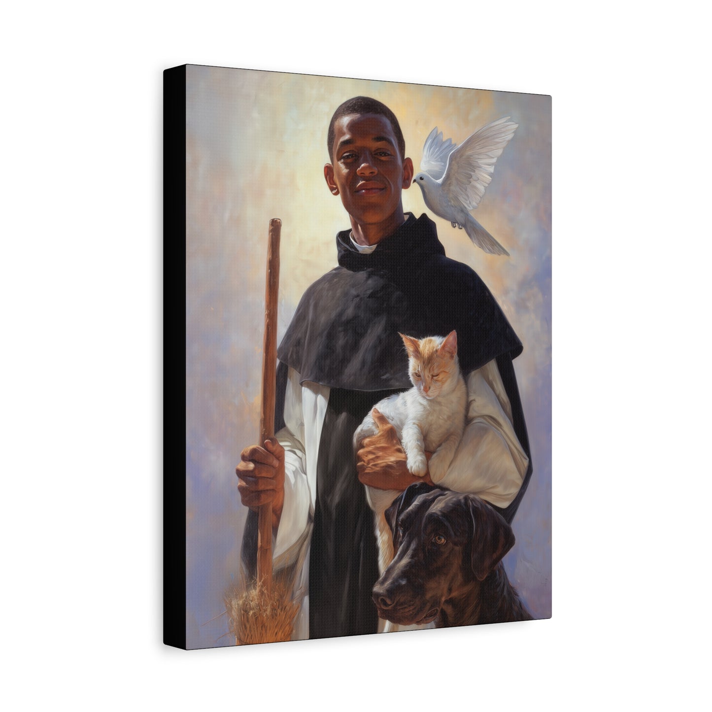 Saint Martin de Porres - Gallery Wrapped Canvas - Print - Religious Art for your Home - Catholic Art