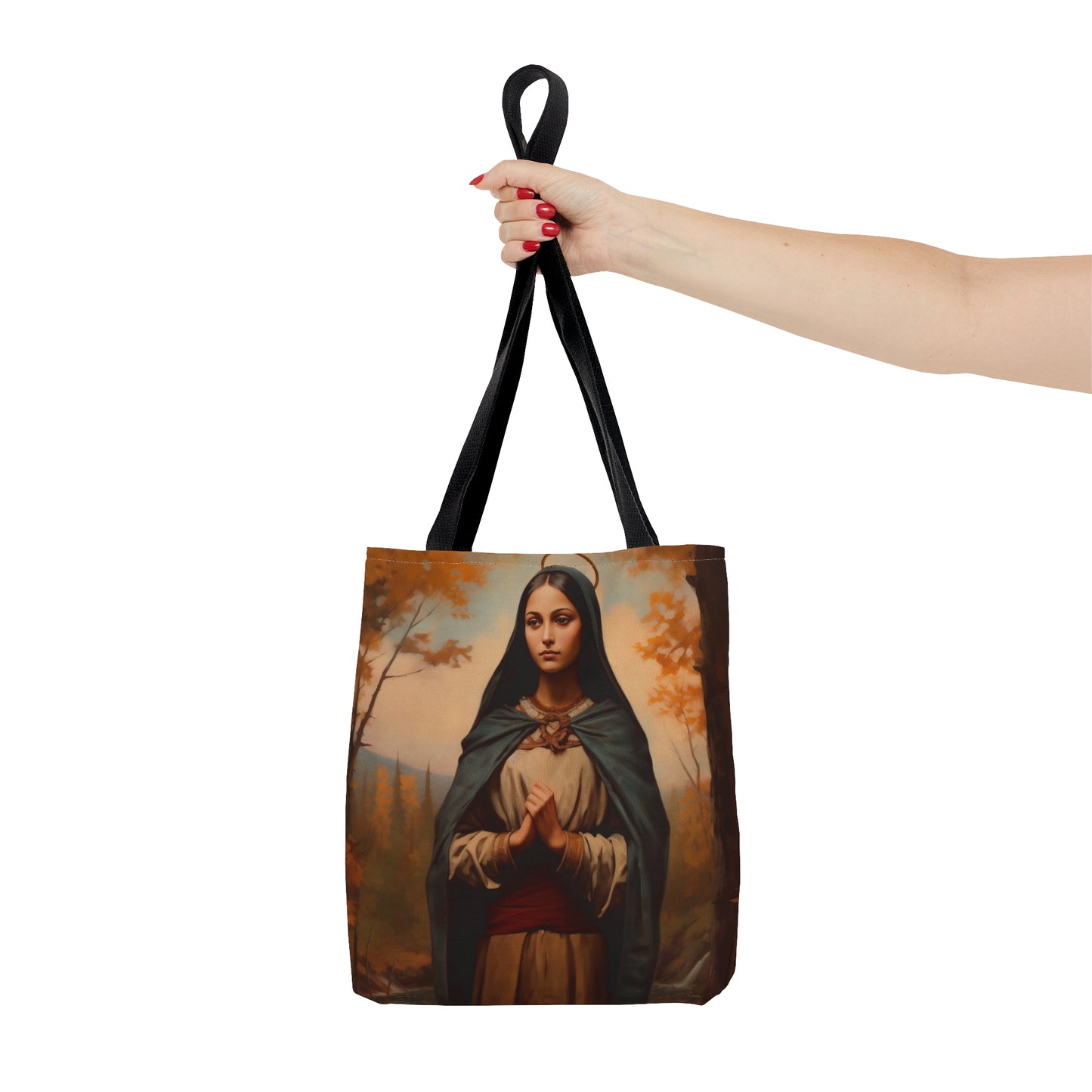 Saint Kateri Tekakwitha Tote Bag - Large Medium Small Faith Art Bag - Re usable Tote Purse - Double Sided - Catholic Art Bag
