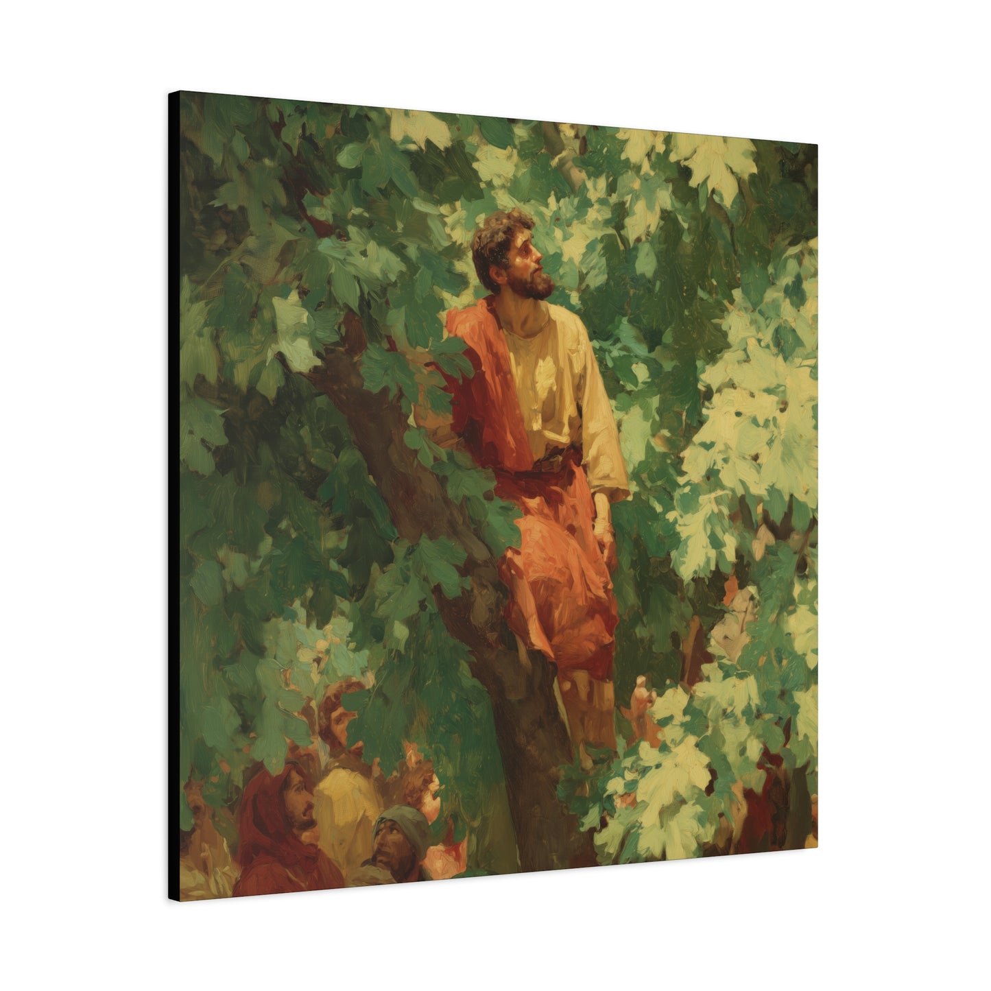 Zacchaeus - Gallery Wrapped Canvas - Print - Religious Art for your Home - Catholic Art Print