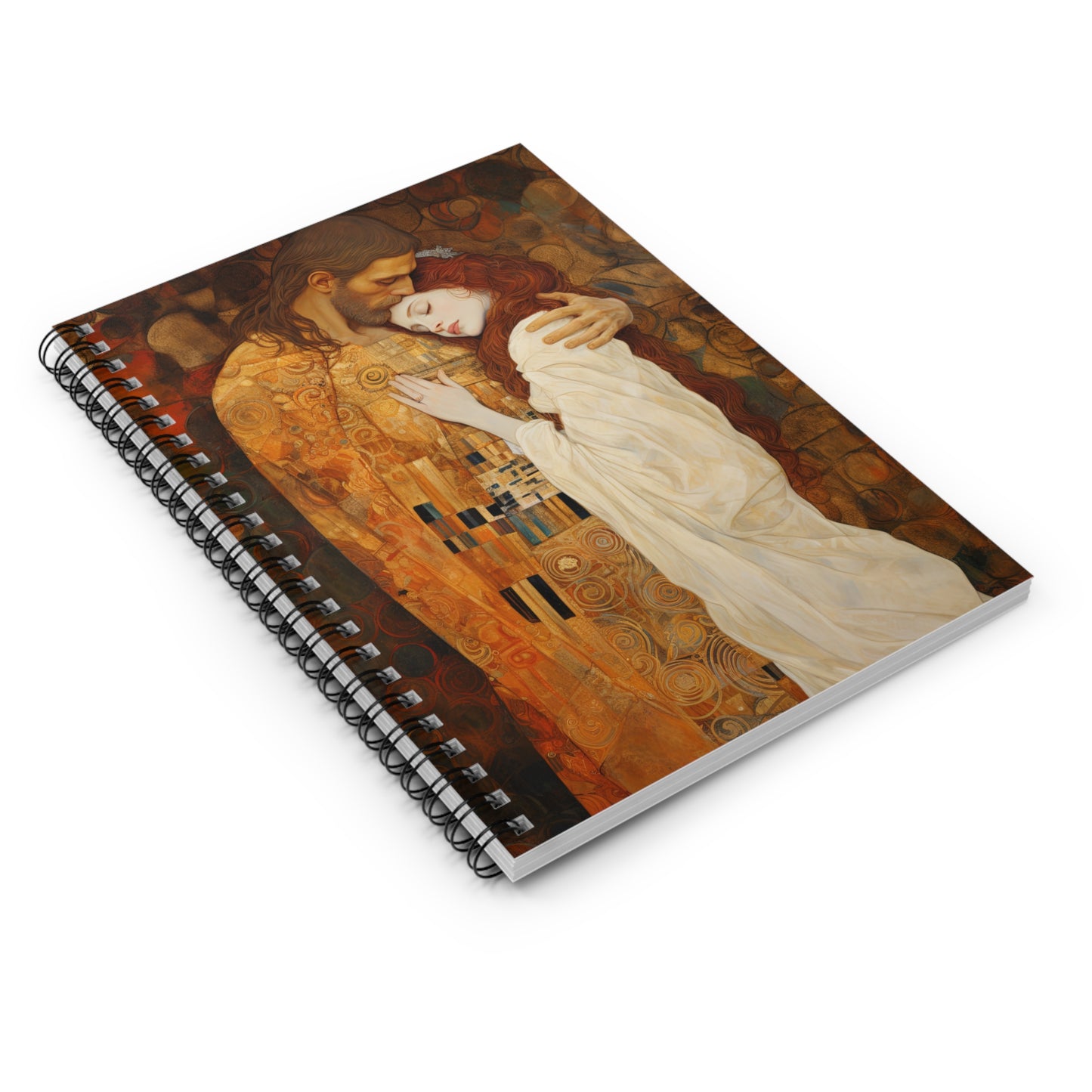 Transcendent Devotion: Christ Embracing Mary Magdalene Journal - Sanctified Souls Art - Religious Notebook