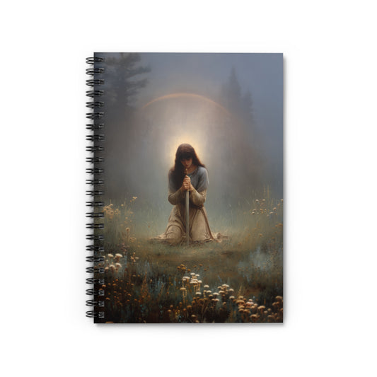 Saint Joan of Arc - Sanctified Souls Art - Religious Based Notebook - Spiral Notebook - Prayer journal