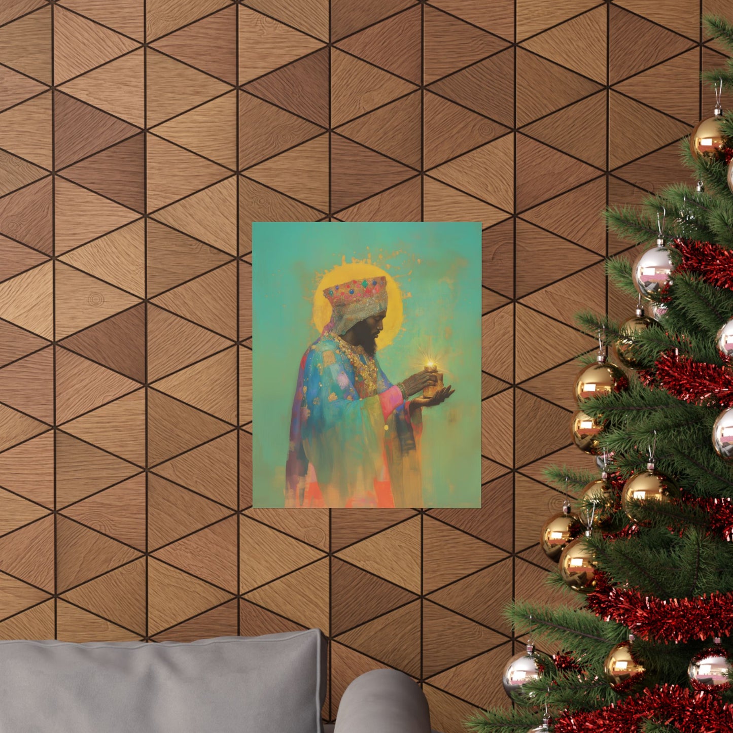 Balthazar and the Gift of Foretold Sorrow - 3 Wise Men - Sanctified Souls Print - Multiple Sizes - Premium Matte Vertical Posters