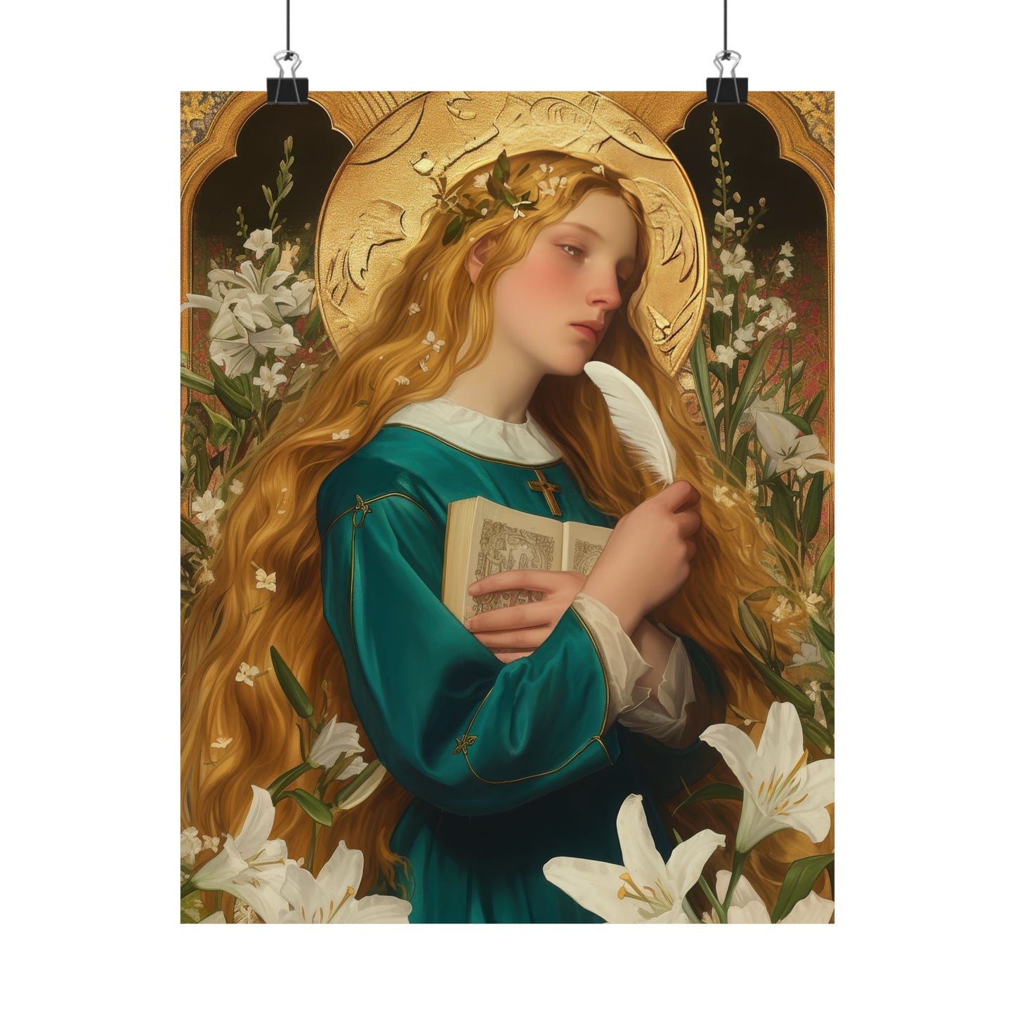 Saint Petronilla Poster Print - Sanctified Souls Print - Multiple Sizes - Premium Posters - Catholic Art for your home