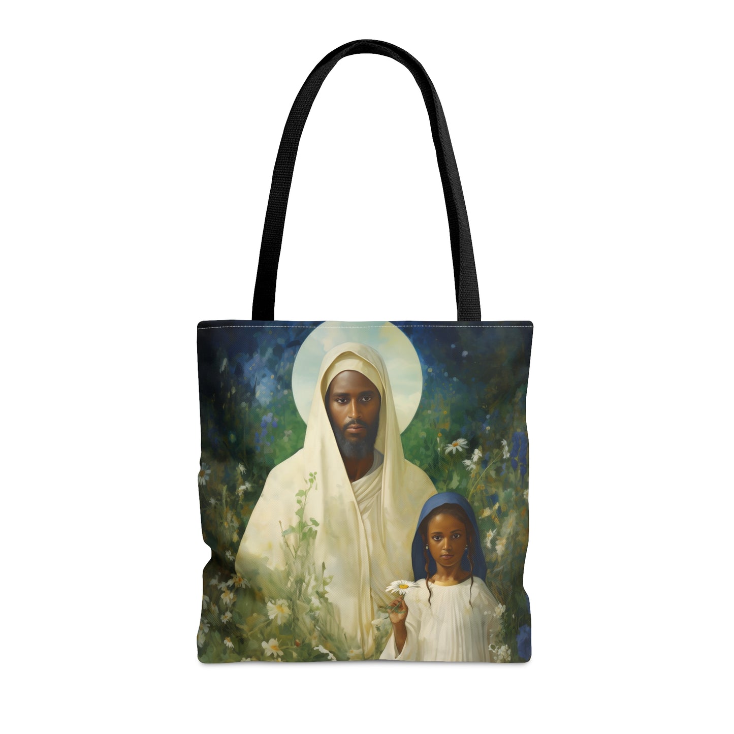 Saint Joachim Tote Bag - Father of Virgin Mary - Patron Saint of Fathers - Catholic faith inspired carry-all purse - Double Sided Bag